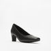 Le Confort Solid Slip-On Pumps with Block Heels-Women%27s Heel Shoes-thumbnail-1