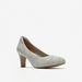Le Confort Textured Slip-On Pumps with Stiletto Heels-Women%27s Heel Shoes-thumbnailMobile-1