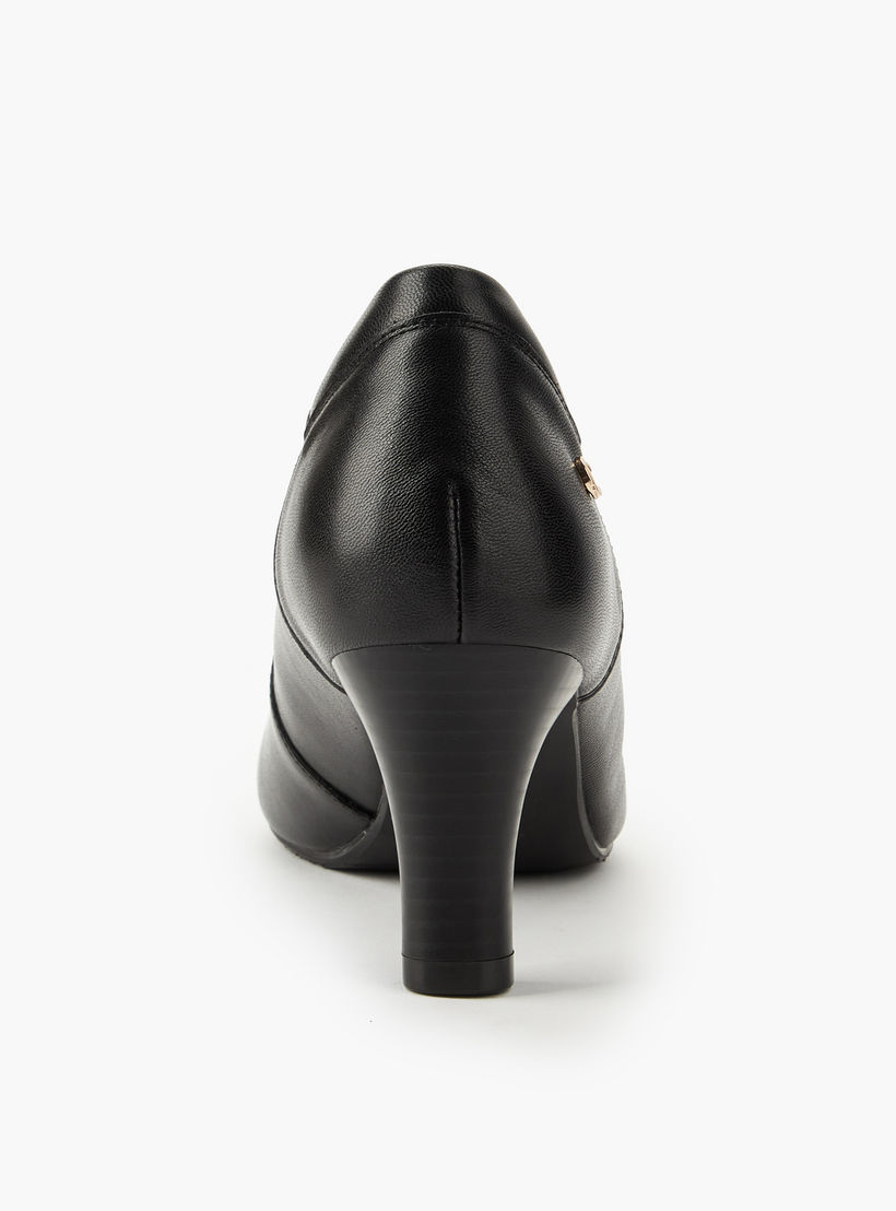 Le Confort Solid Pointed Toe Leather Pumps with Block Heels-women-shoes-heels-image-5