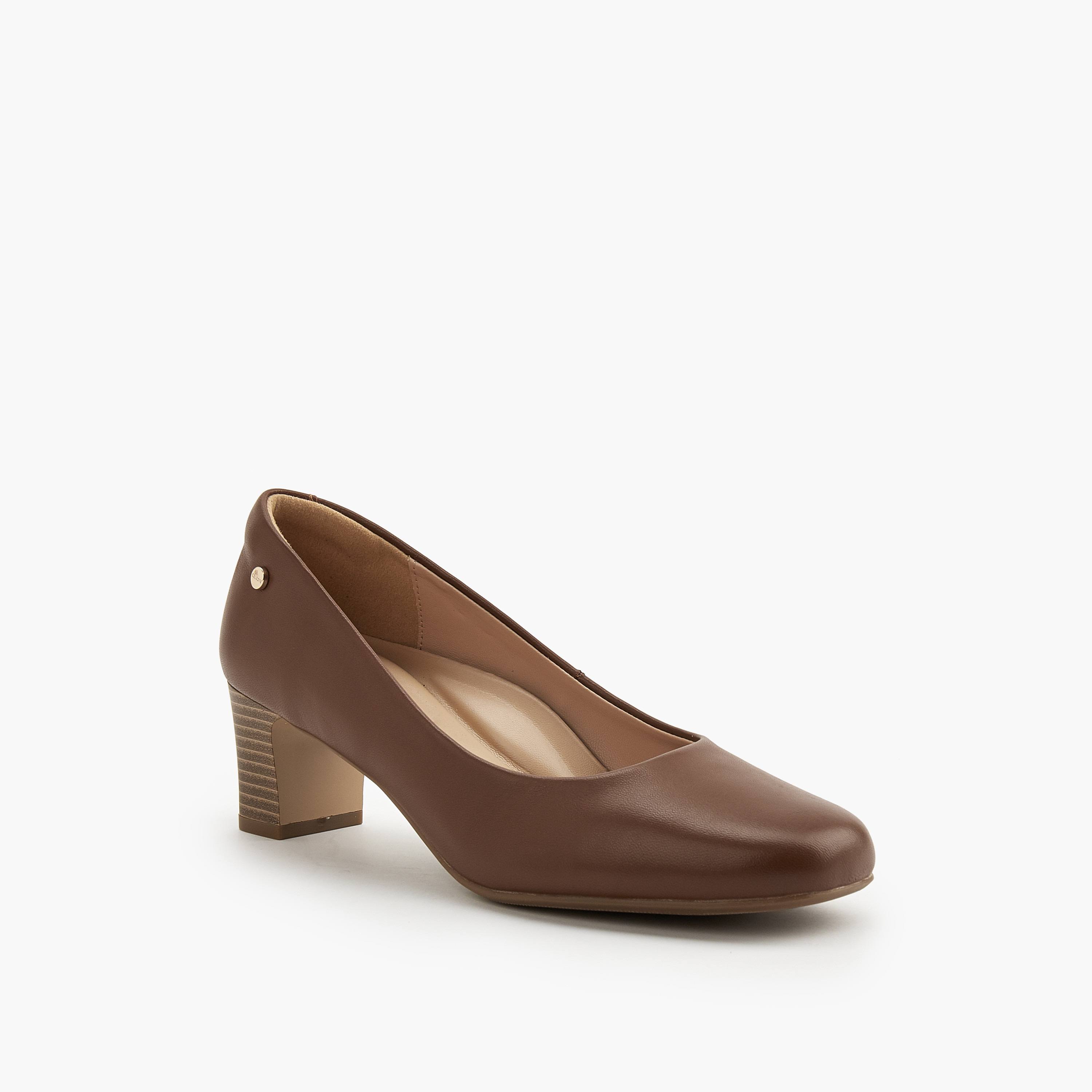 Celeste Solid Slip-On Pumps with Block Heel-women-shoes-heels-image-3
