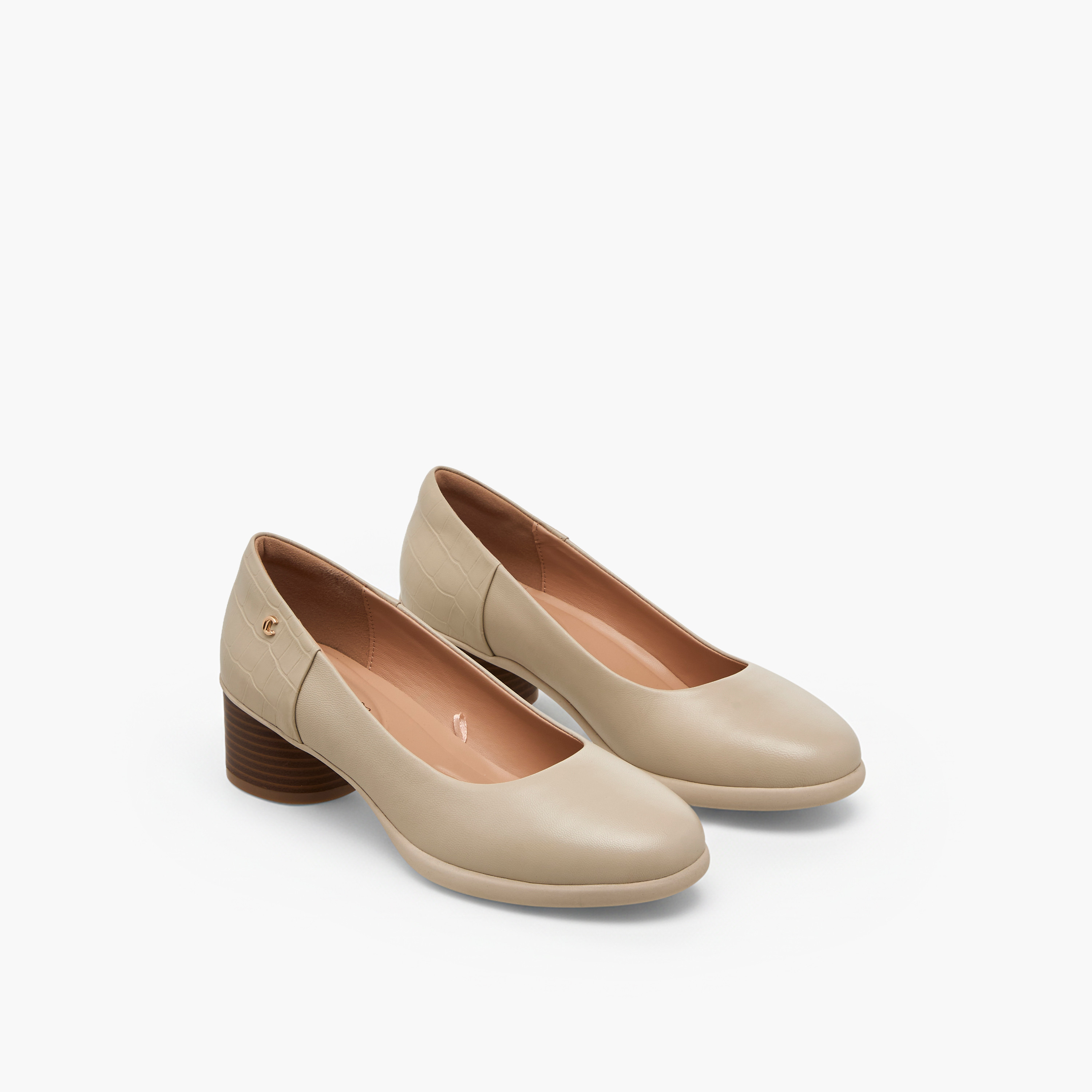 Le Confort Women Leather Block Heel Shoes-women-shoes-sandals-heeled-image-1