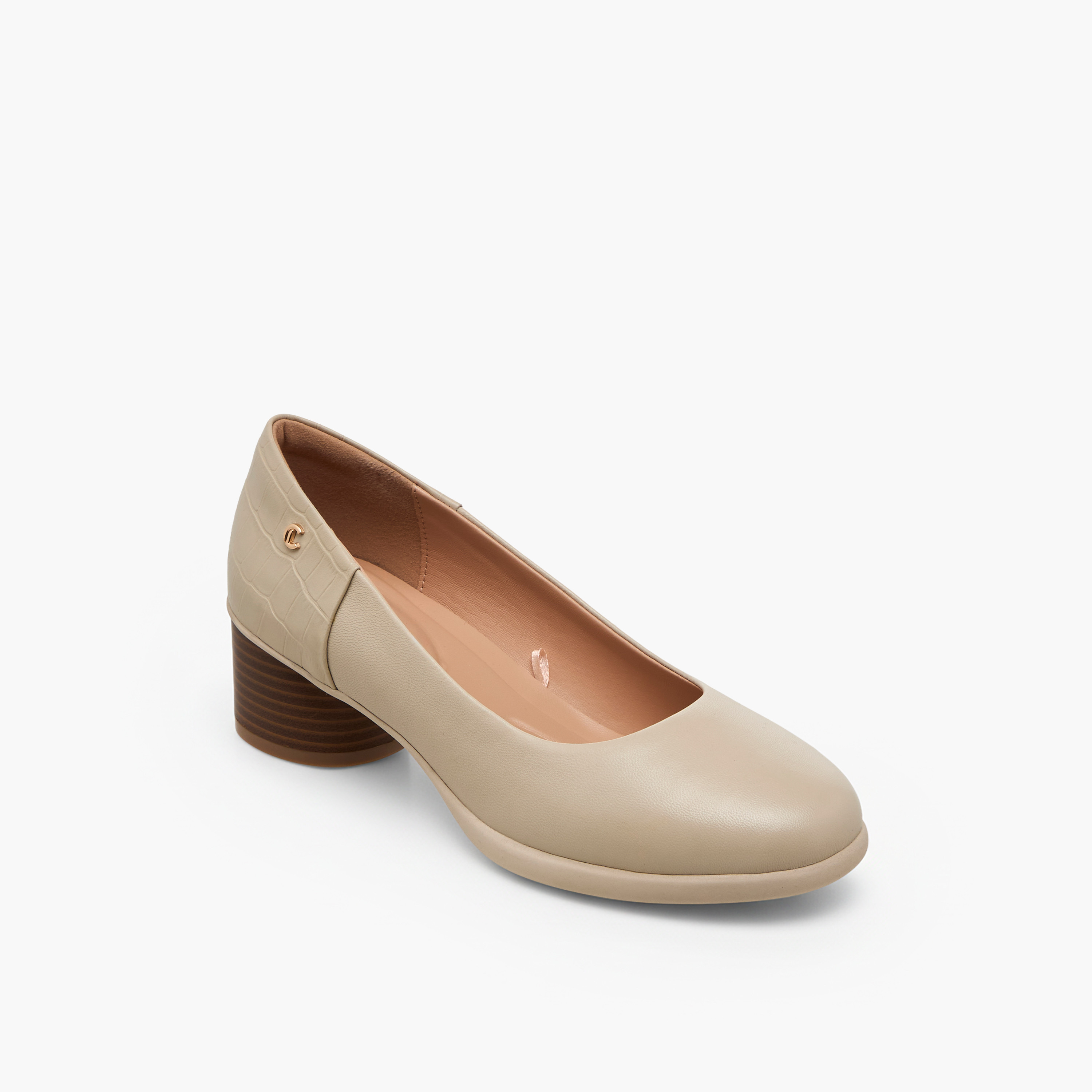 Le Confort Women Leather Block Heel Shoes-women-shoes-sandals-heeled-image-2