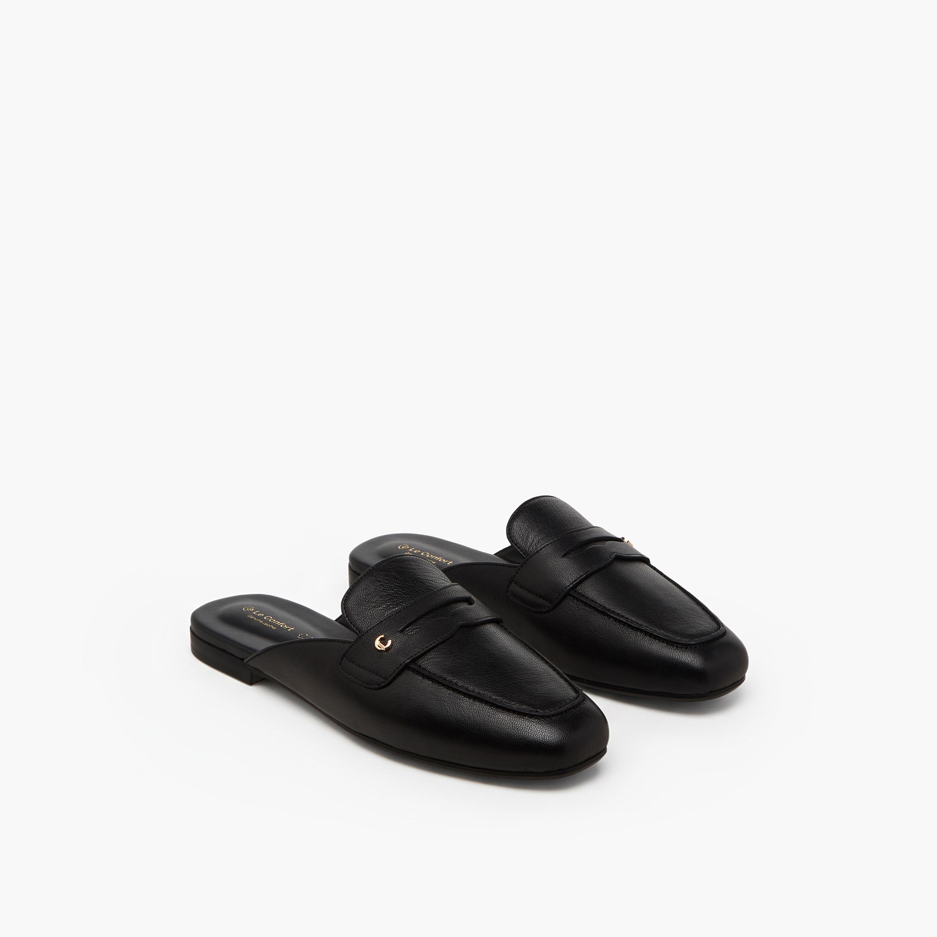 Le Confort Women Leather Slip-On Mules-women-shoes-flats-mules-image-1