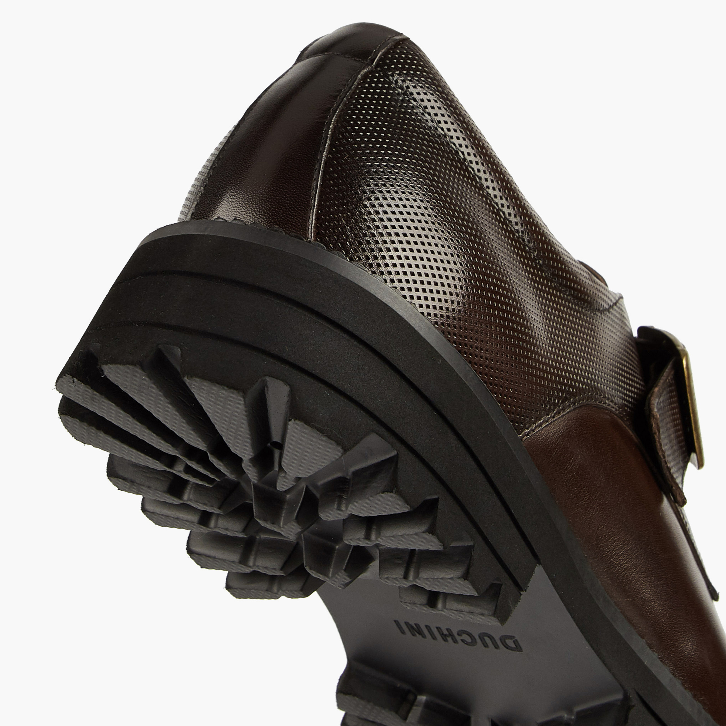 Duchini Men's Leather Solid Monk Shoes with Buckle Accent-men-shoes-formalshoes-image-5