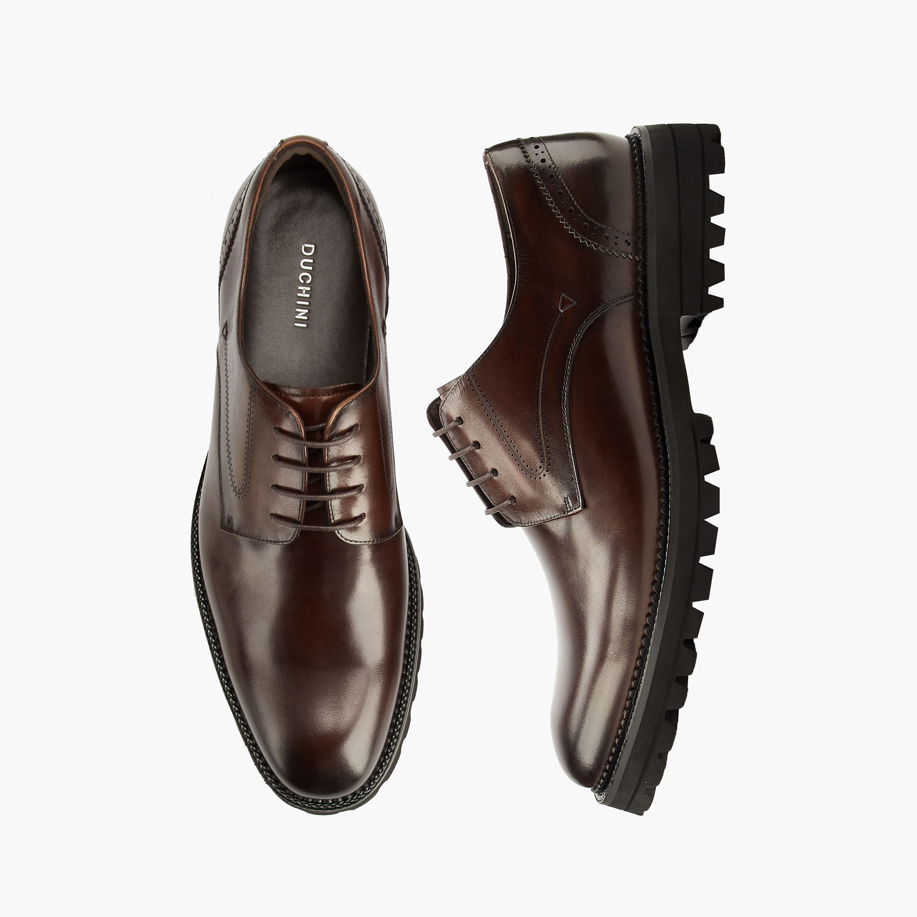 حذاء ديربي جلد سادة برباط للرجال من دوتشيني-men-shoes-formalshoes-image-1