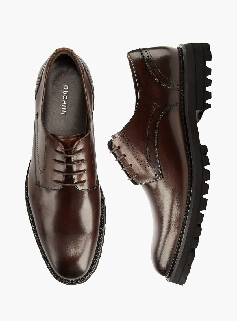 حذاء ديربي جلد سادة برباط للرجال من دوتشيني-men-shoes-formalshoes-image-1