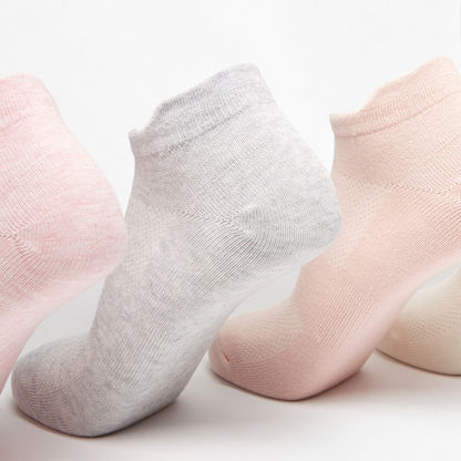 Dash Striped Ankle Length Sports Socks - Set of 5-Women%27s Socks-image-1