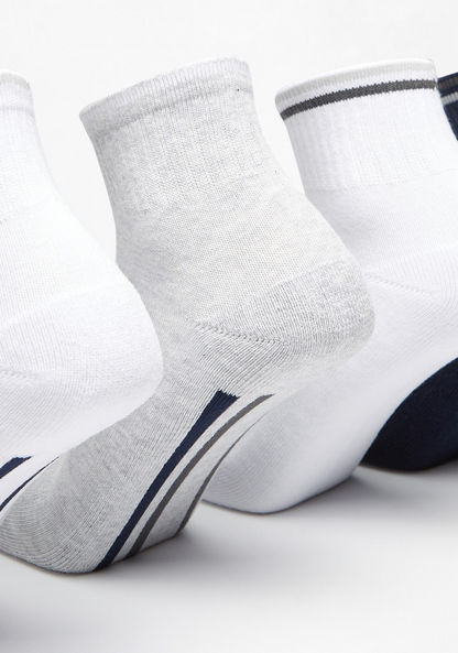 Textured Ankle Length Sports Socks - Set of 5-Men%27s Socks-image-1