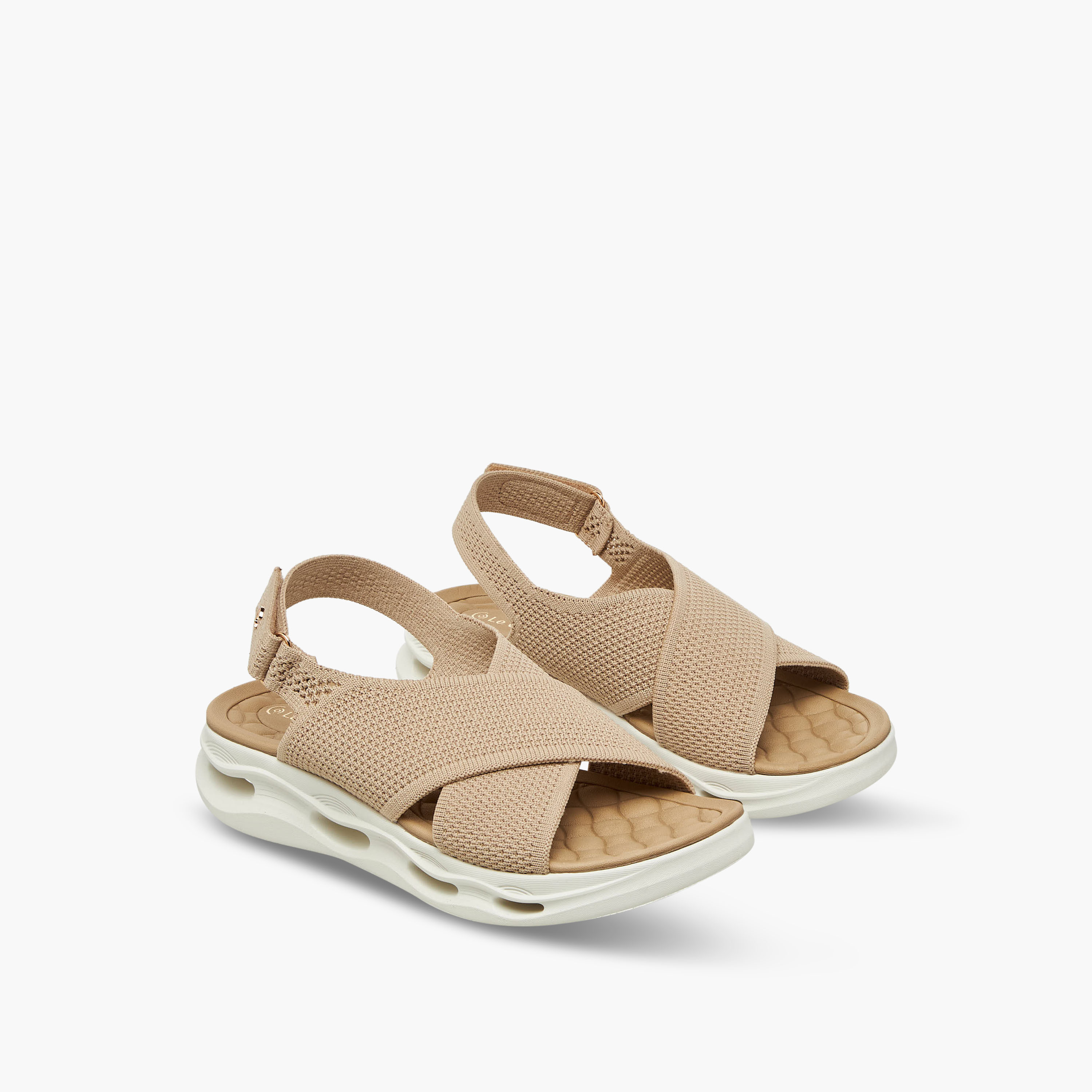 Le Confort Women Platform Heel Cross Strap Sandals-women-shoes-sandals-heeled-image-1