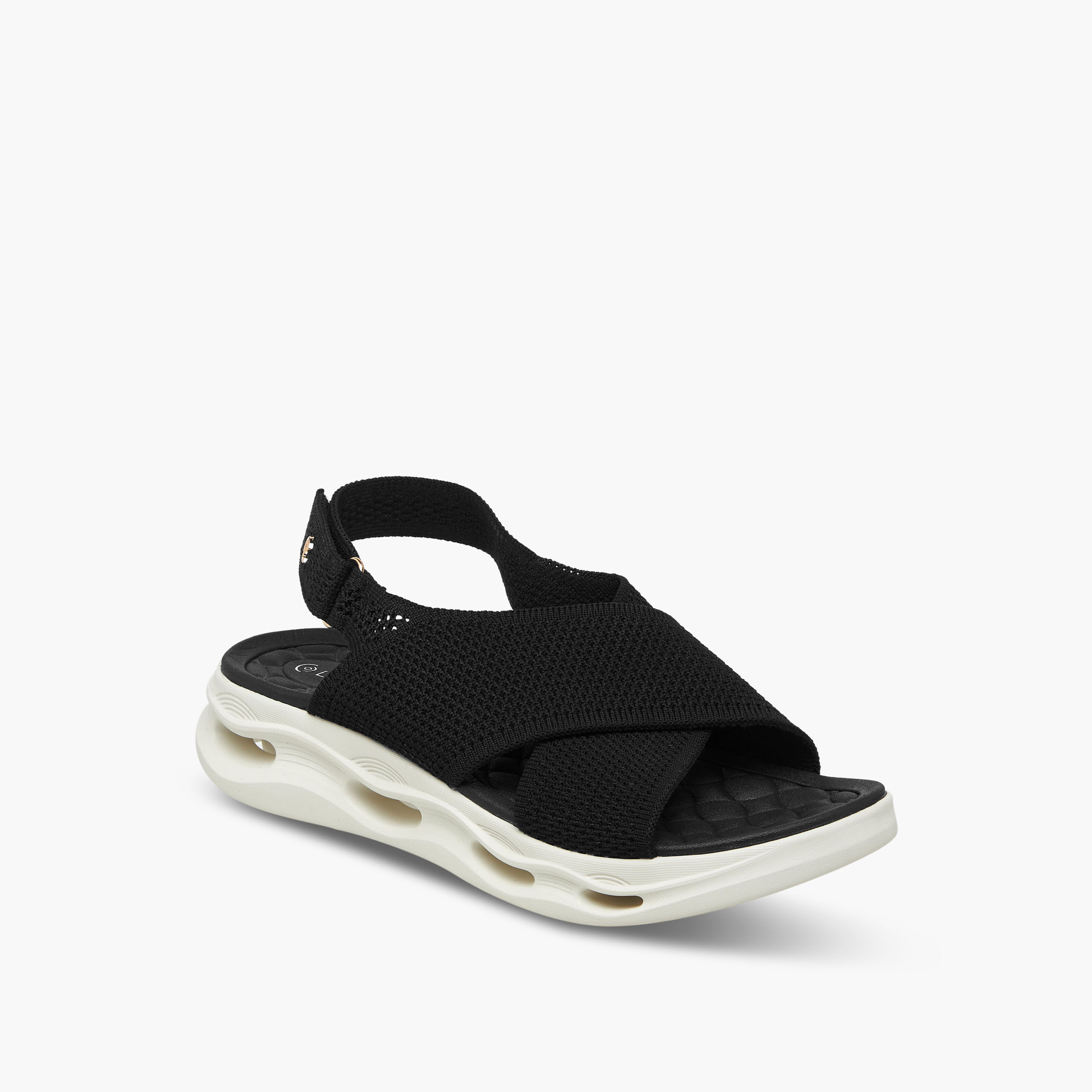 صندل بكعب بلاتفورم وأحزمة متقاطعة للنساء من لو كونفورت-women-shoes-sandals-heeled-image-2