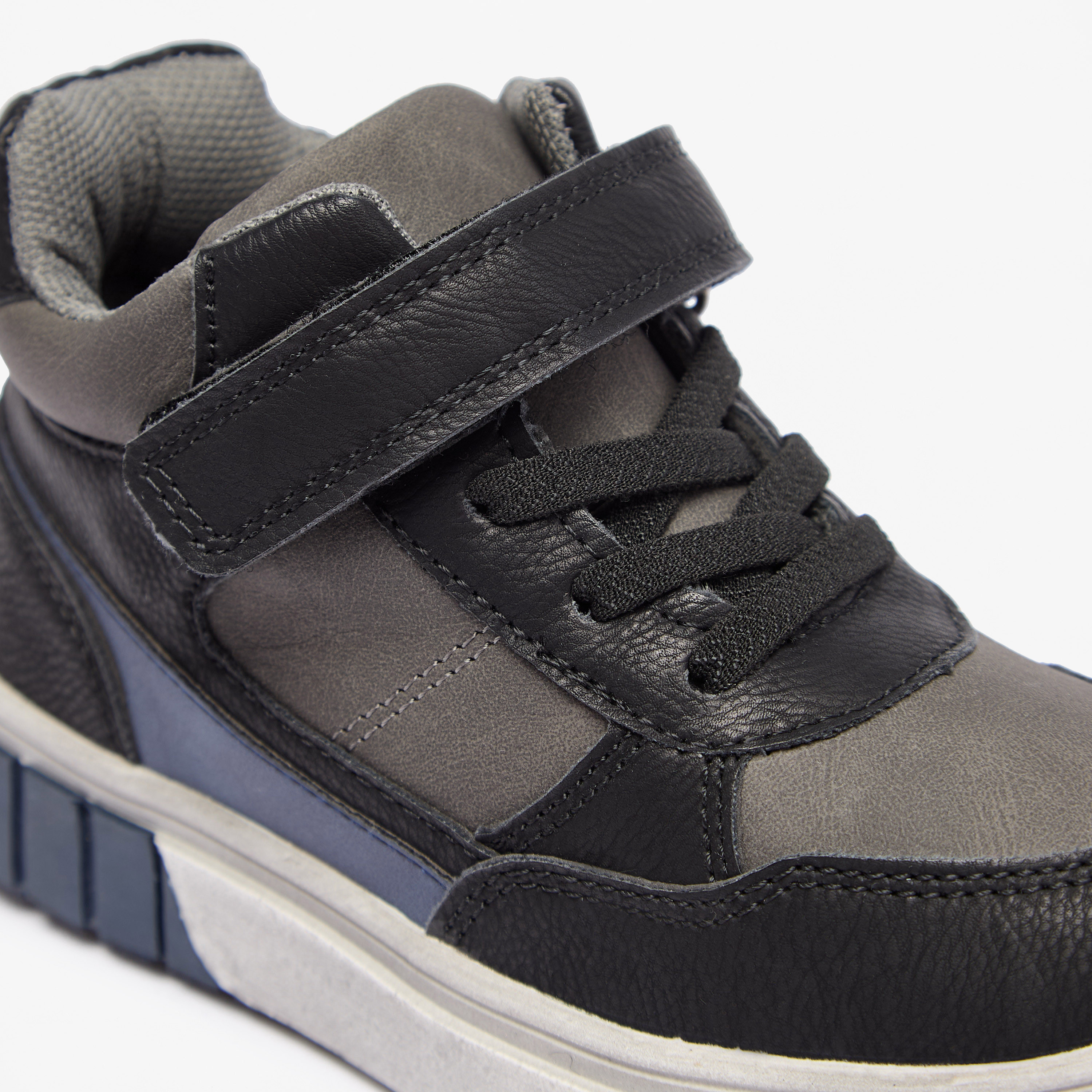 LBL by Shoexpress Panelled High Cut Sneakers with Hook and Loop Closure-boys-shoes-sneakers-image-5