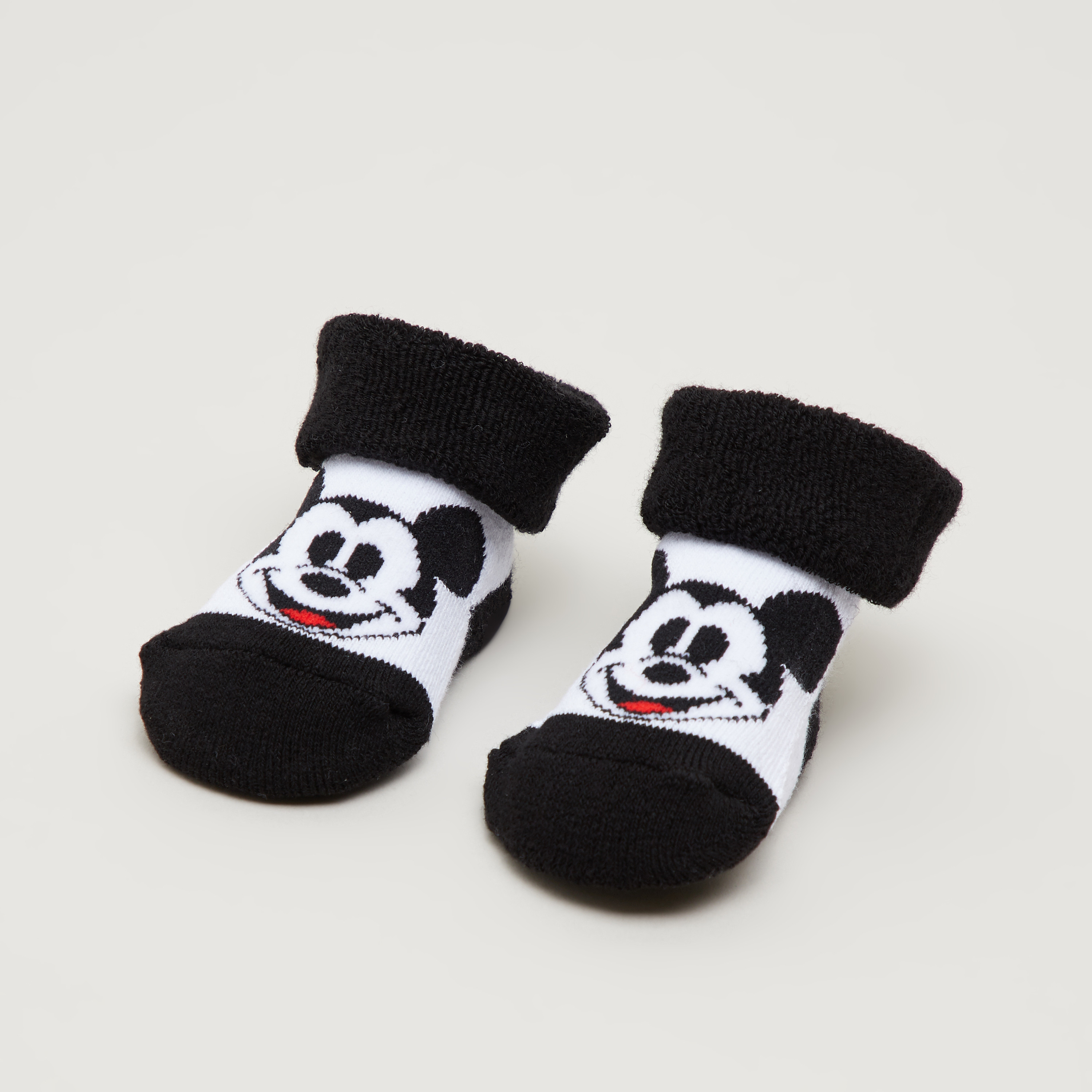 Buy Disney Mickey Mouse Textured Booties with Cuffed Hem Online Babyshop KSA