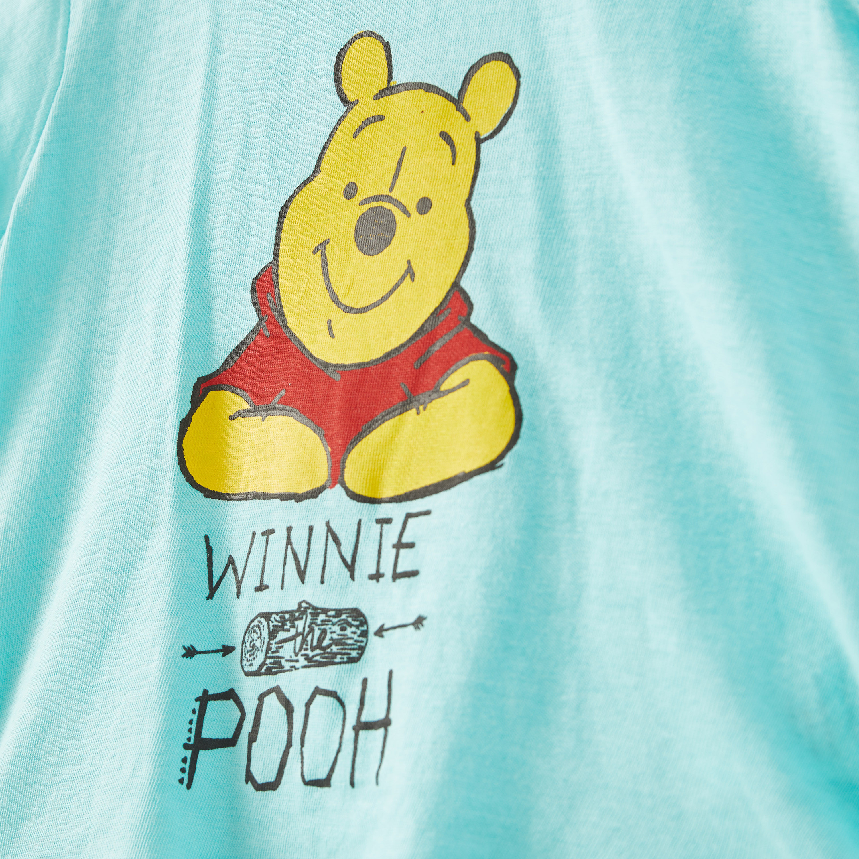 تيشيرت بياقة مستديرة وأكمام قصيرة بطبعات ويني ذا بوه من ديزني-baby-girls-clothing-tshirts-image-2