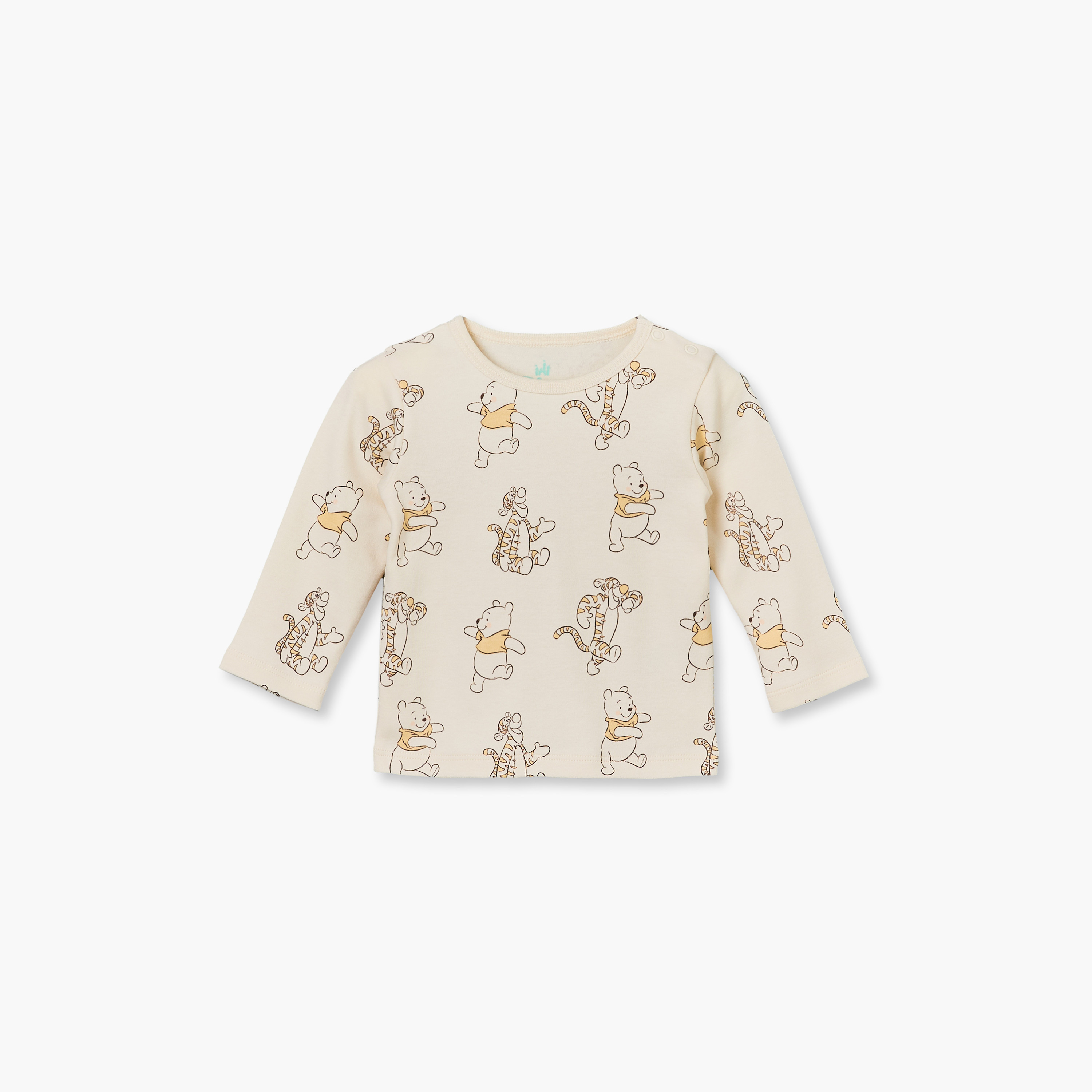 Disney Cotton Crew Neck Long Sleeves Pyjama Set with Winnie The Pooh Print-baby-boys-clothing-nightwear-pyjamasets-image-3