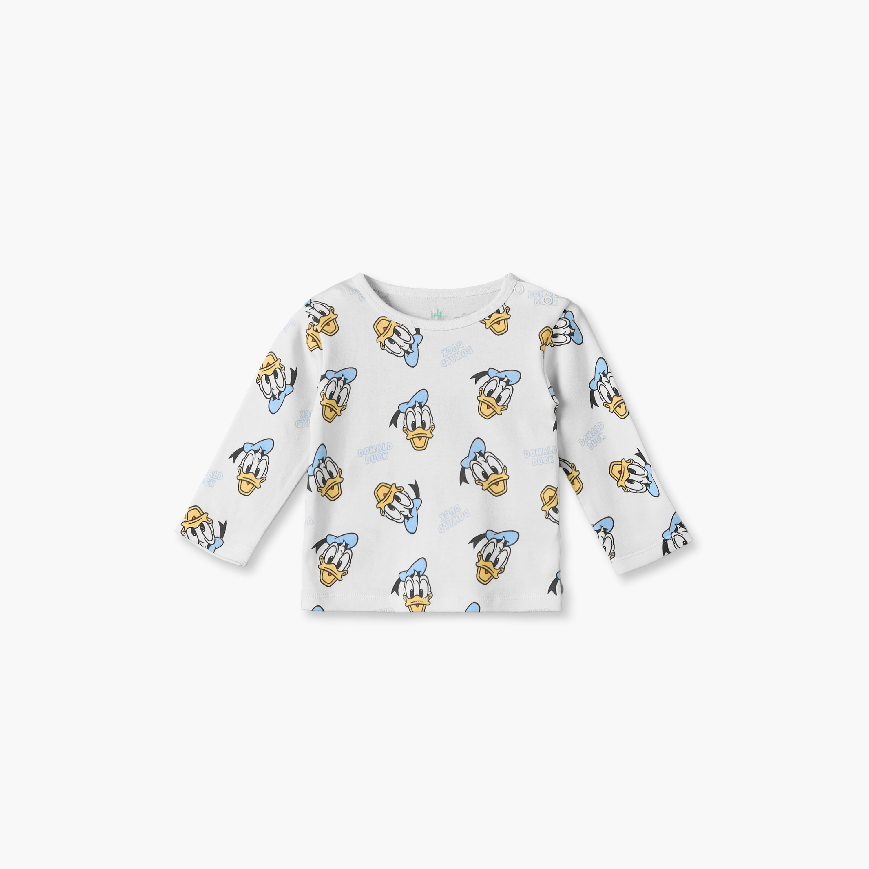 Disney Cotton Crew Neck Long Sleeves Pyjama Set with Donald Duck Print-baby-boys-clothing-nightwear-pyjamasets-image-3