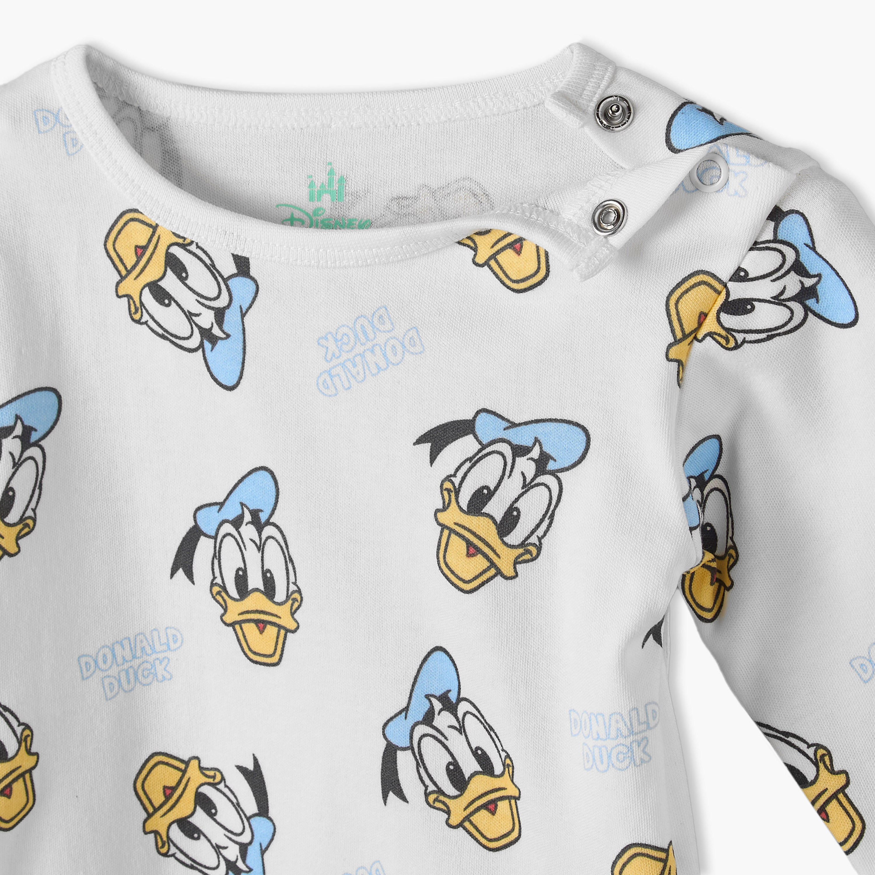 Disney Cotton Crew Neck Long Sleeves Pyjama Set with Donald Duck Print-baby-boys-clothing-nightwear-pyjamasets-image-8