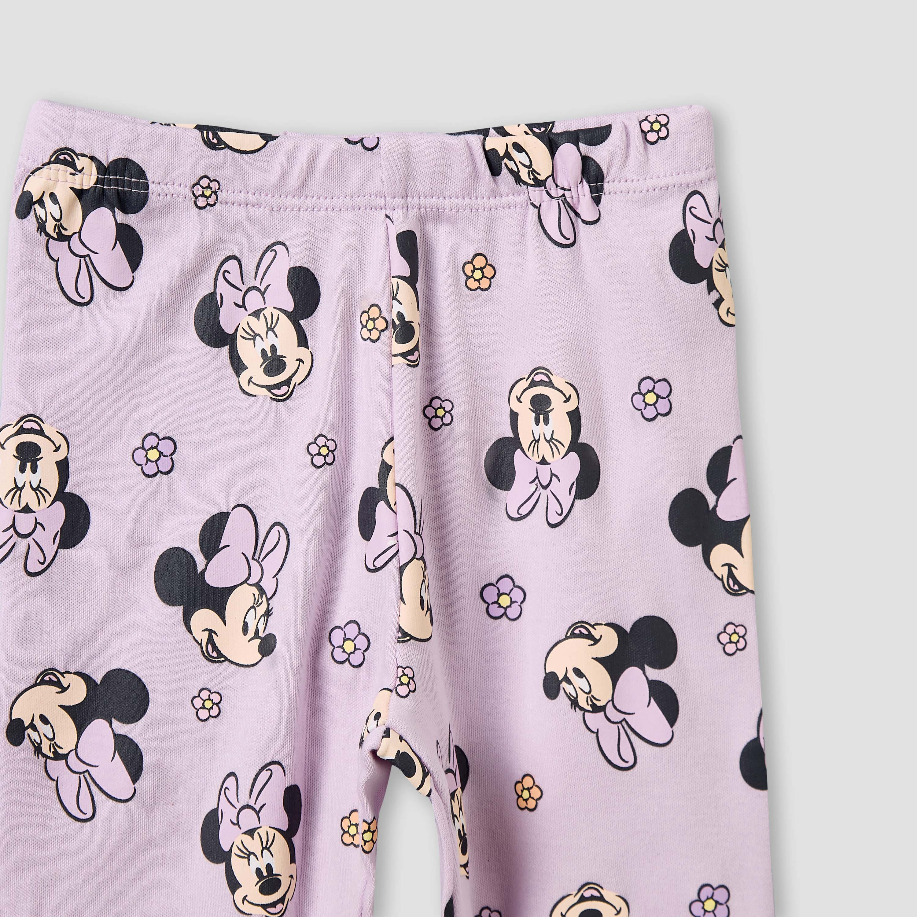 Disney Cotton Round Neck Long Sleeves Pyjama Set with Minnie Mouse Print-baby-girls-clothing-nightwear-pyjamasets-image-6
