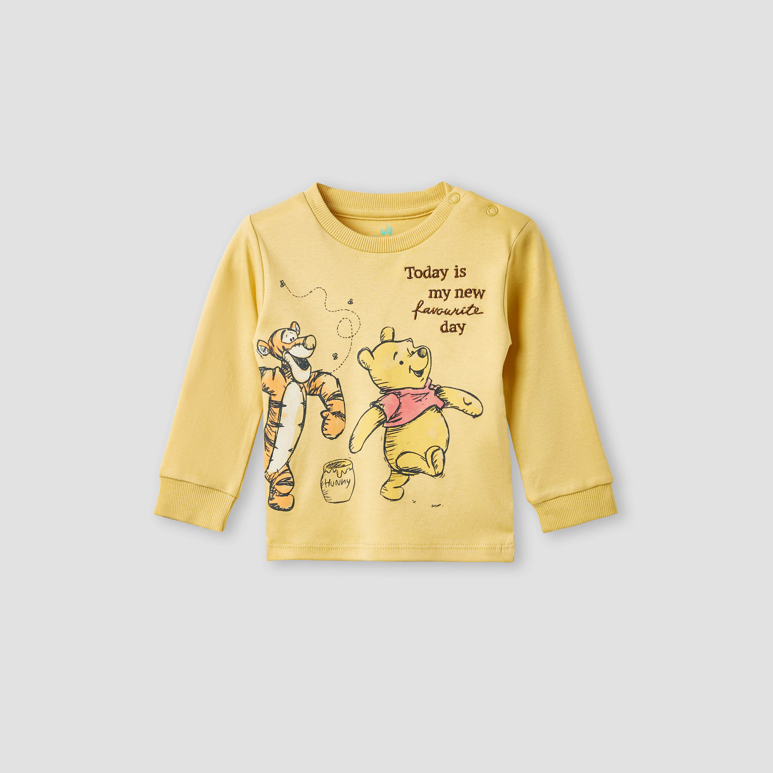 Disney Winnie The Pooh Print T-shirt and Pyjama Set-baby-boys-clothing-nightwear-pyjamasets-image-2