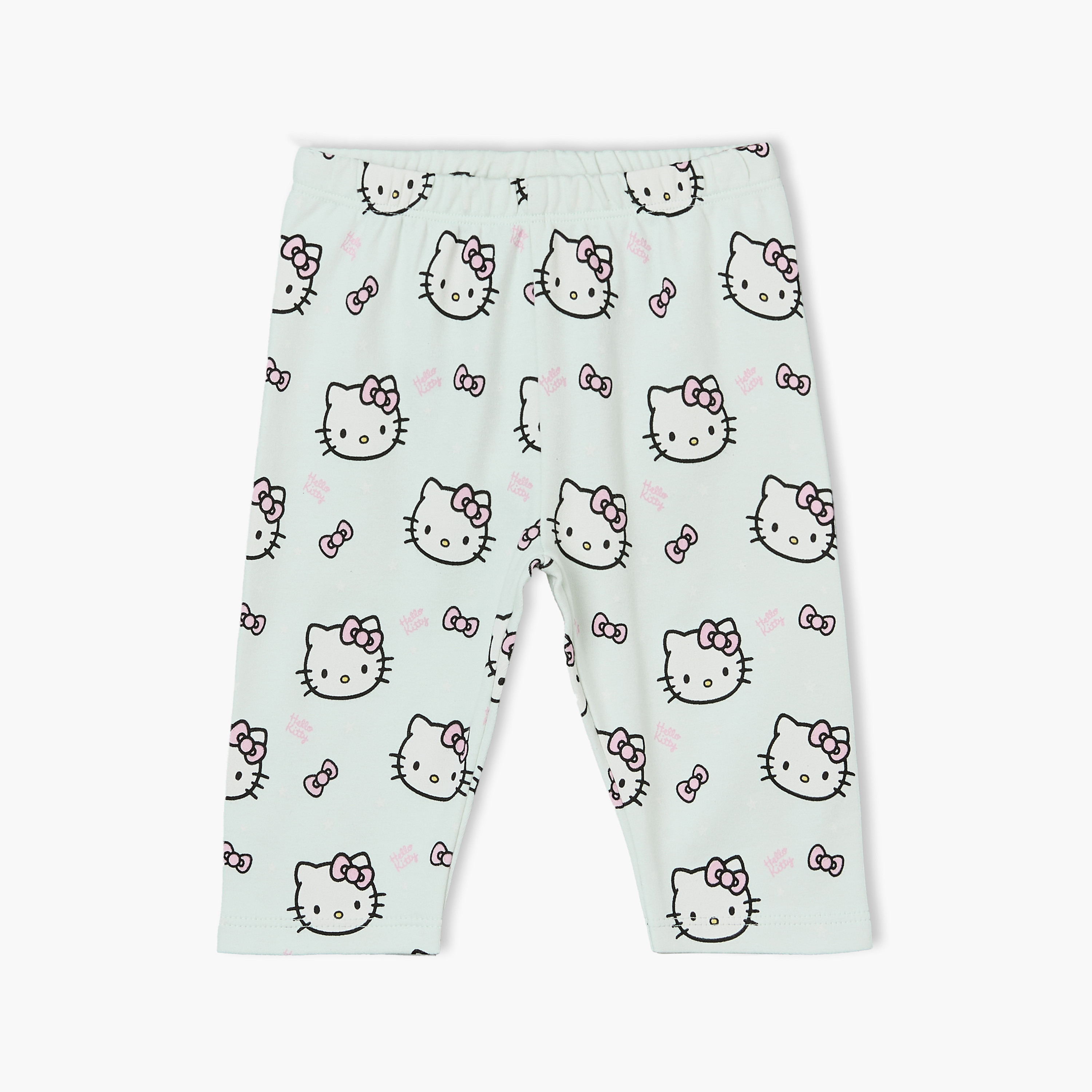 طقم بيجاما قطن بطبعات هالو كيتي وأكمام طويلة وياقة ضيقة من ديزني-baby-girls-clothing-nightwear-pyjamasets-image-4