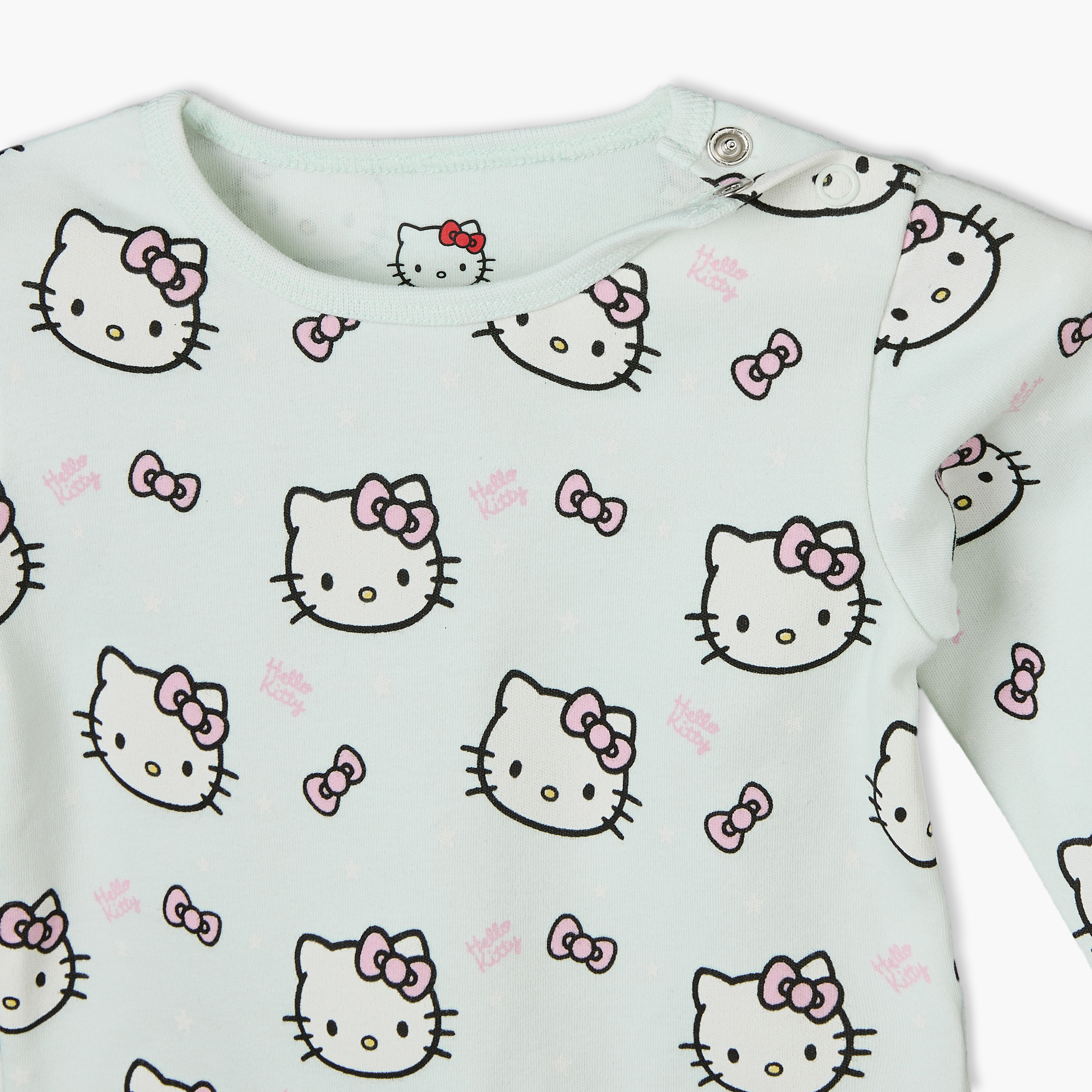 طقم بيجاما قطن بطبعات هالو كيتي وأكمام طويلة وياقة ضيقة من ديزني-baby-girls-clothing-nightwear-pyjamasets-image-7