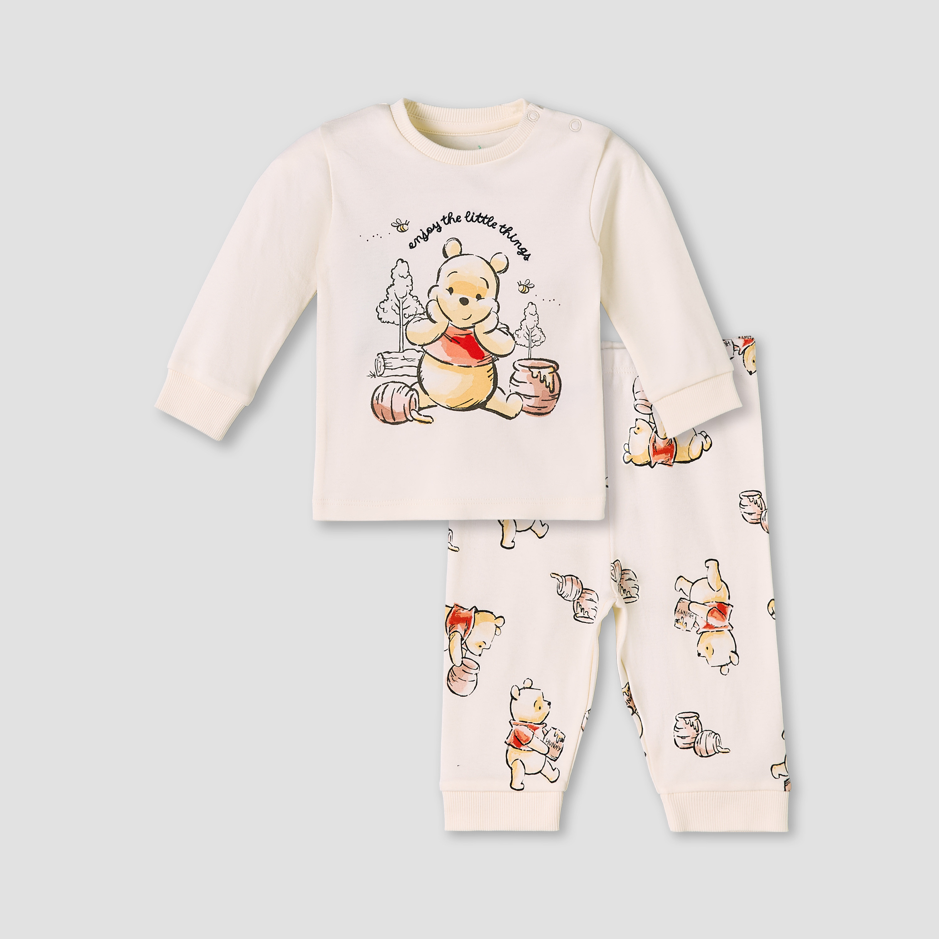 طقم بنطلون بيجاما وتيشيرت قطن برقبة مستديرة وأكمام طويلة وطبعات من ديزني-baby-boys-clothing-nightwear-pyjamasets-image-2