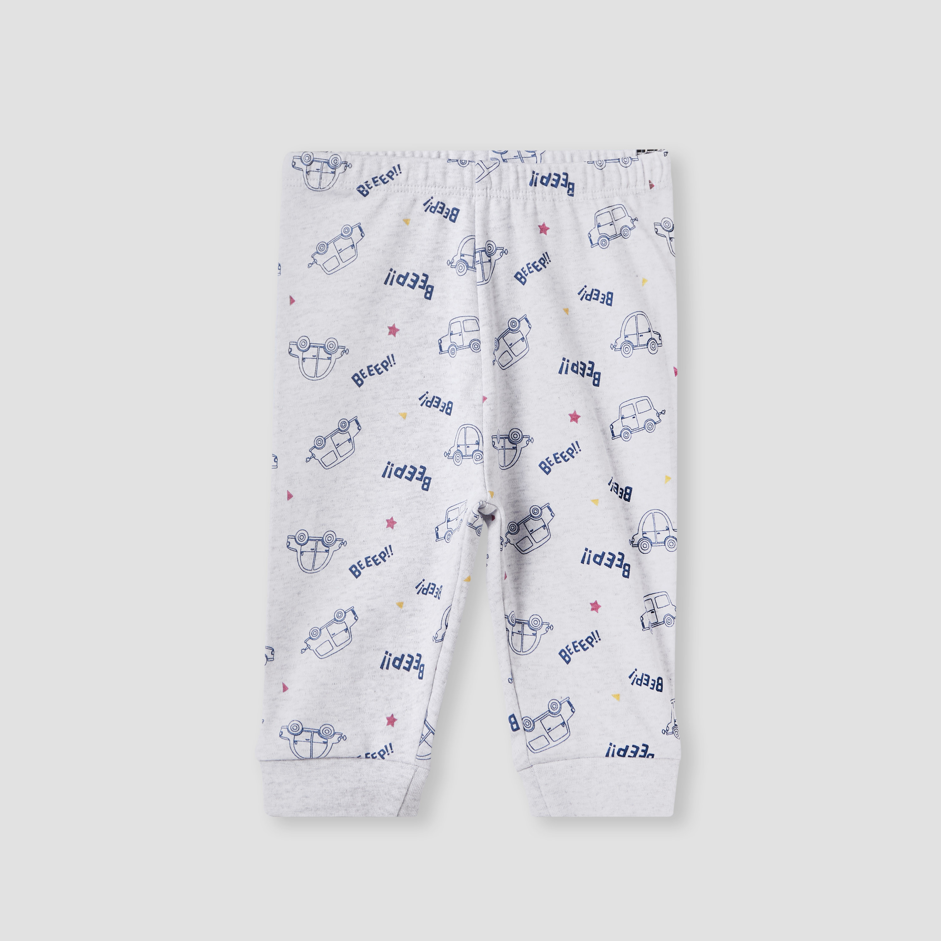 Juniors Shark Print Long Sleeves T-shirt and Pyjama Set-baby-boys-clothing-nightwear-pyjamasets-image-3
