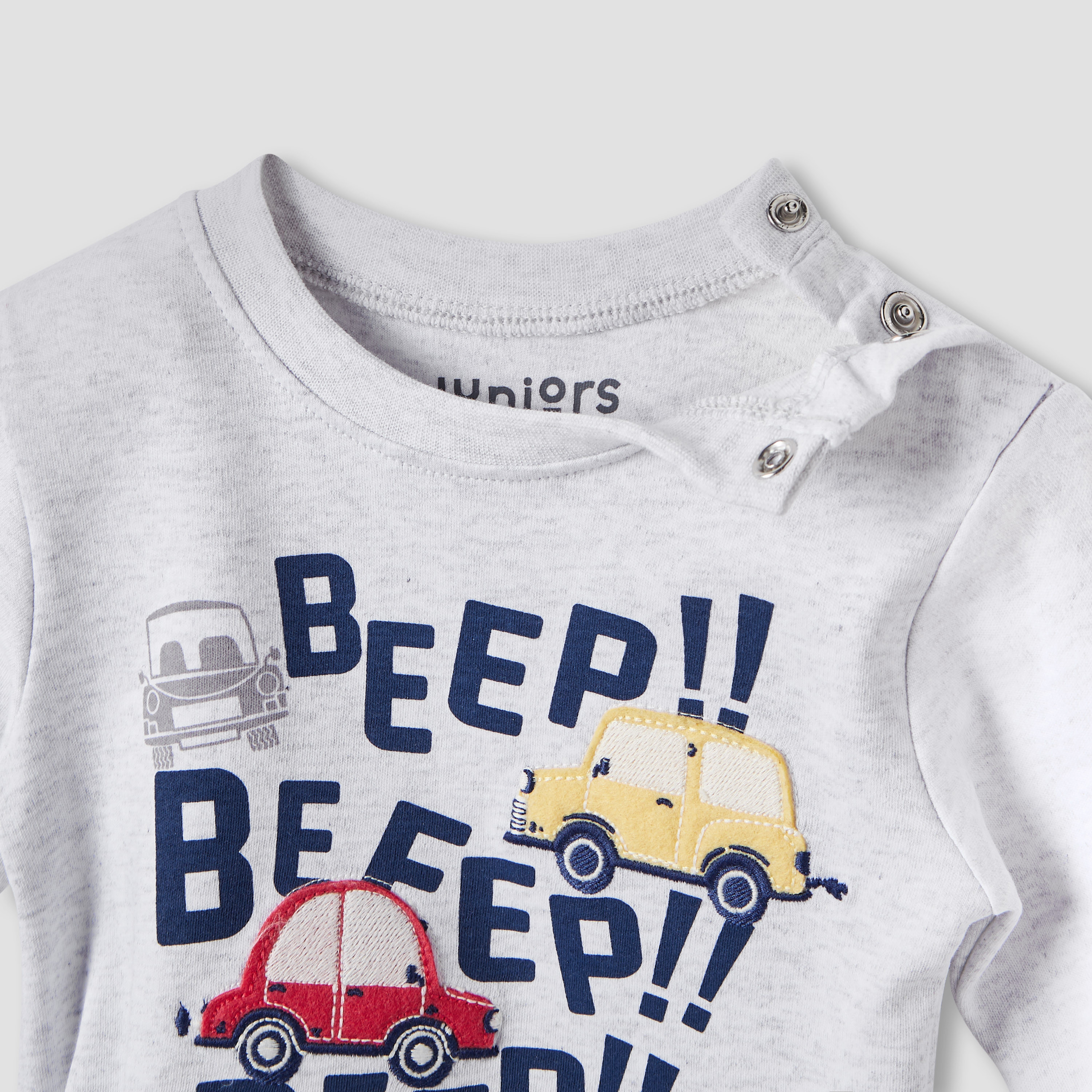 Juniors Shark Print Long Sleeves T-shirt and Pyjama Set-baby-boys-clothing-nightwear-pyjamasets-image-4