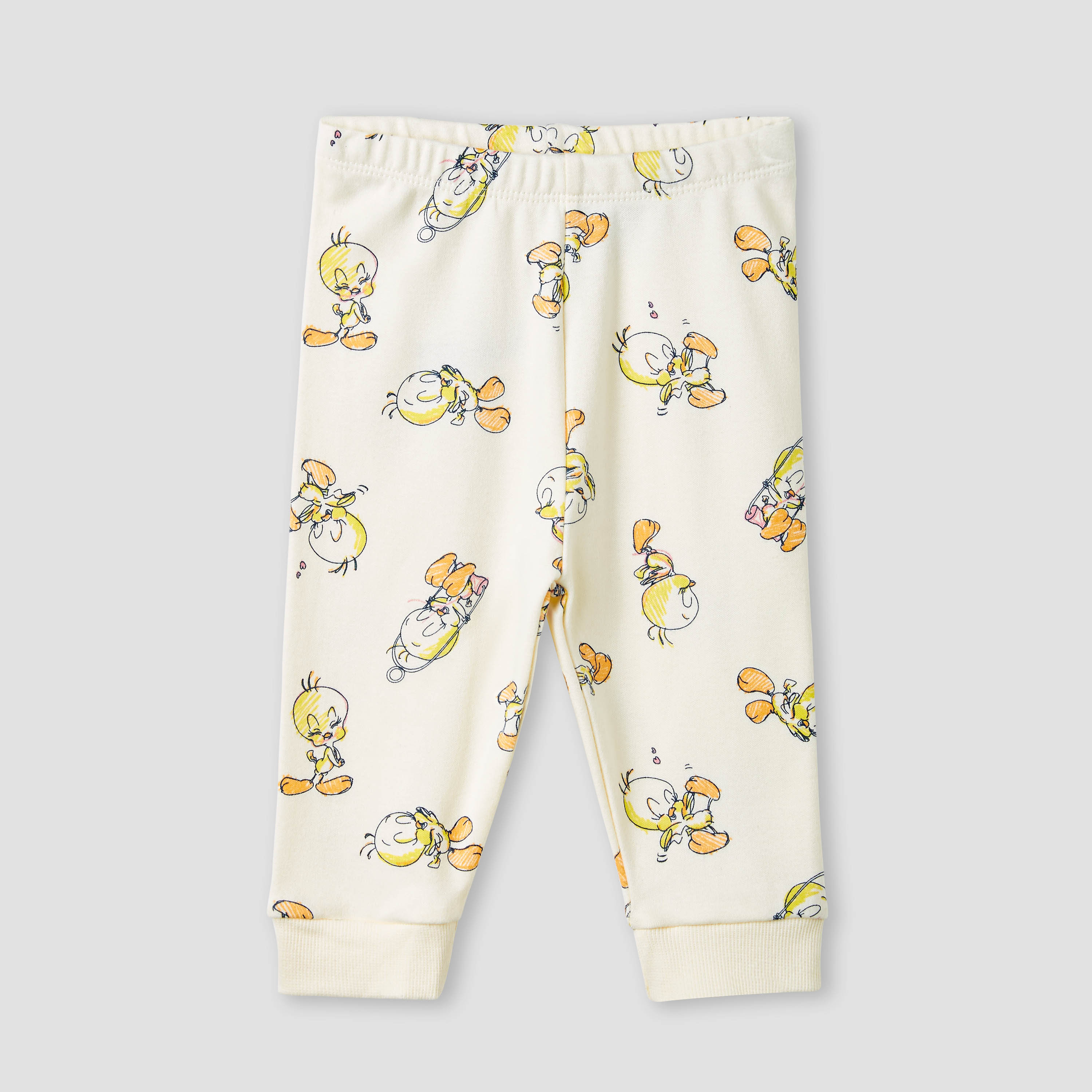 Disney Tweety Print T-shirt and Pyjama Set-baby-girls-clothing-nightwear-pyjamasets-image-3