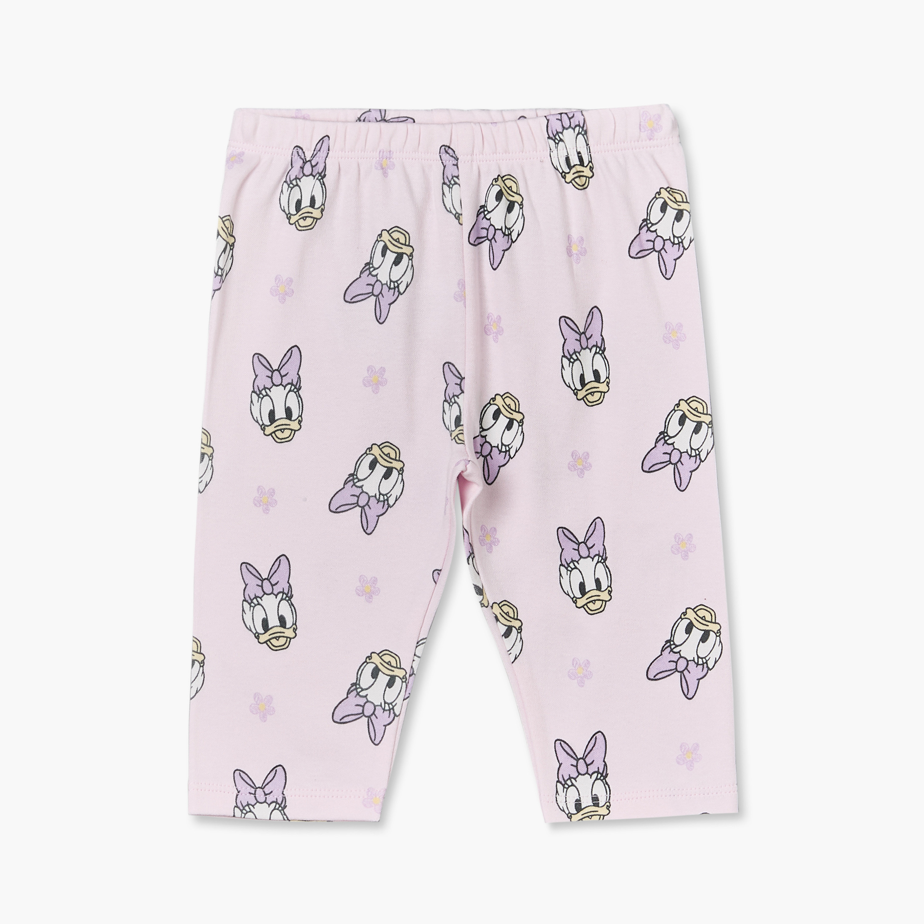 Disney Cotton Crew Neck Long Sleeves Pyjama Set with Daisy Duck Print-baby-girls-clothing-nightwear-pyjamasets-image-4