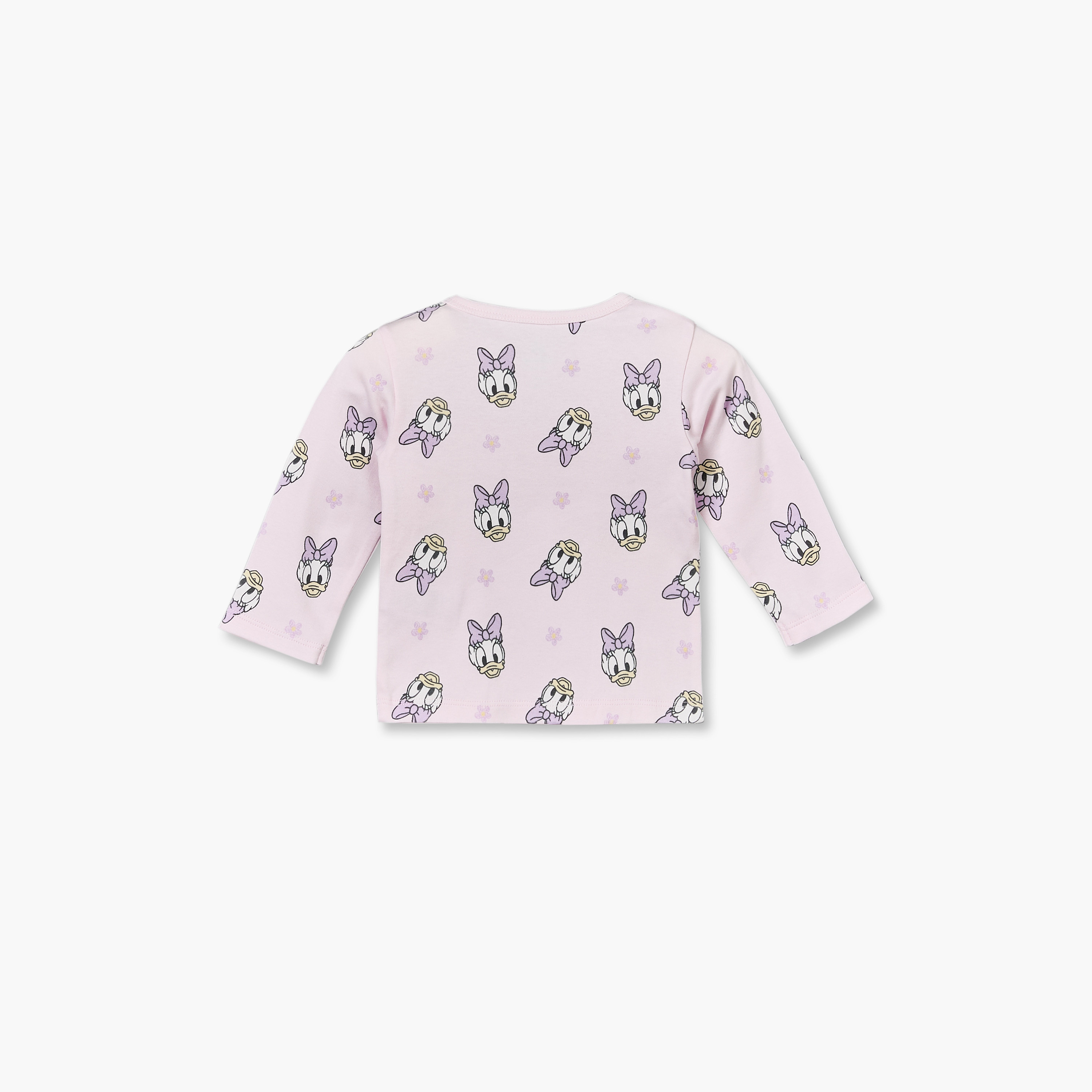 Disney Cotton Crew Neck Long Sleeves Pyjama Set with Daisy Duck Print-baby-girls-clothing-nightwear-pyjamasets-image-5