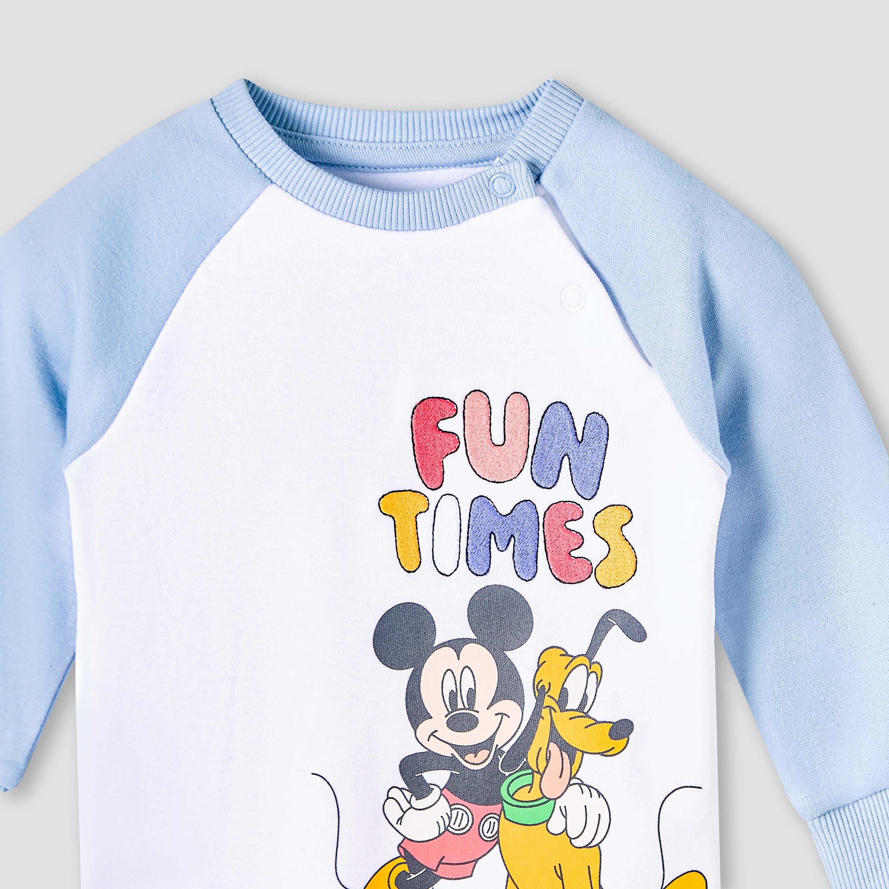Disney Cotton Round Neck Long Sleeves Pyjama Set with Mickey Mouse and Pluto Print-baby-boys-clothing-nightwear-pyjamasets-image-5