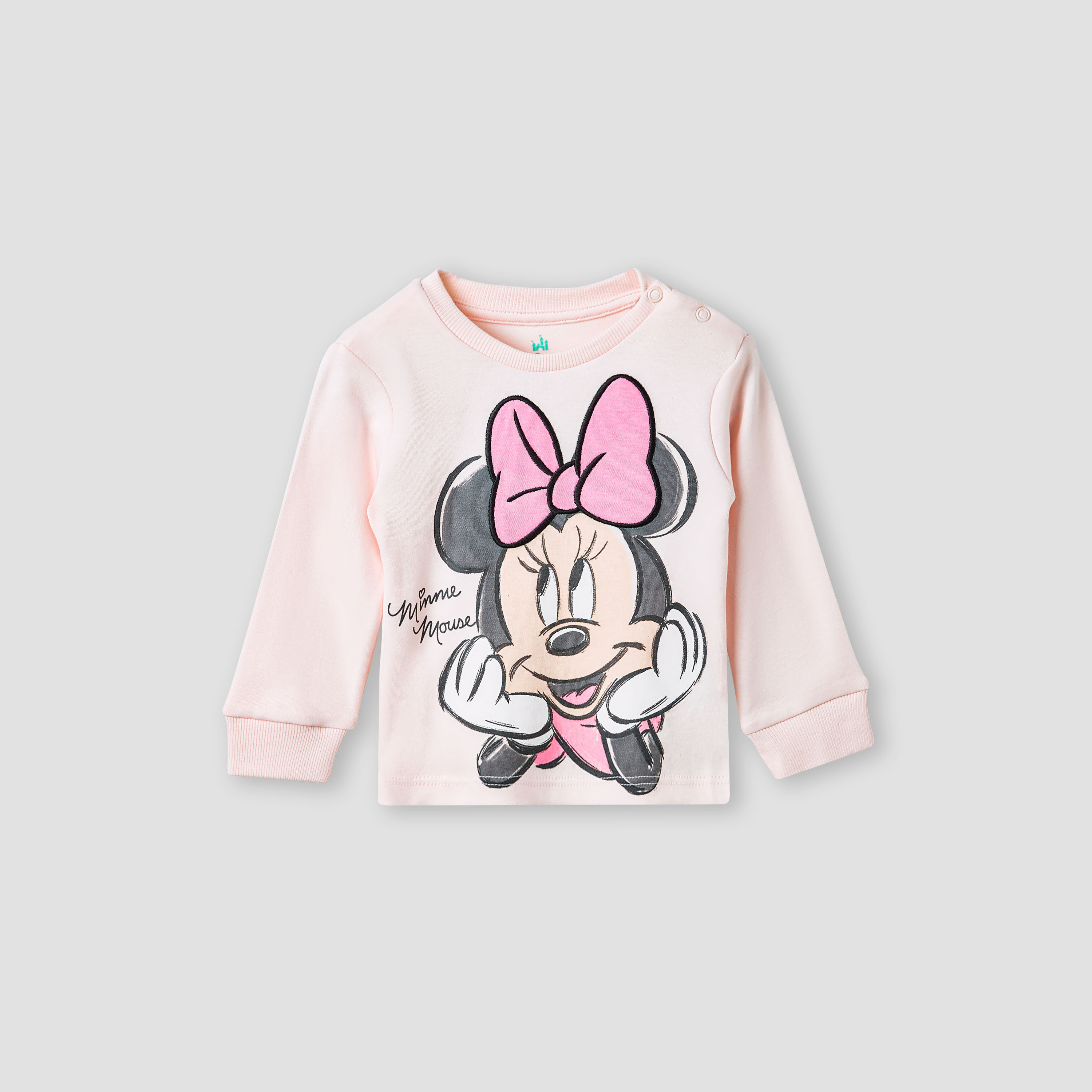 Disney Minnie Mouse Print T-shirt and Pyjama Set-baby-girls-clothing-nightwear-pyjamasets-image-2
