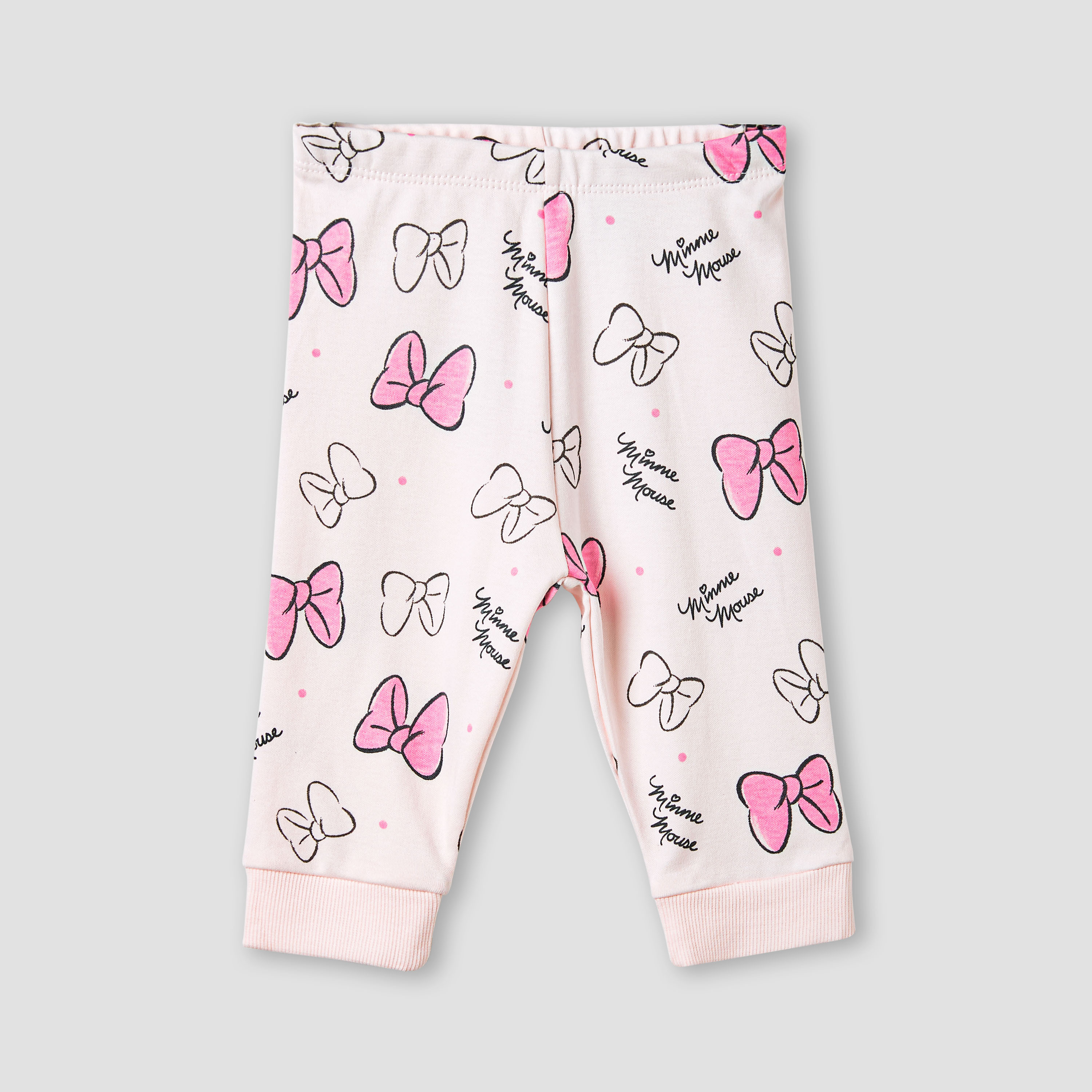 Disney Minnie Mouse Print T-shirt and Pyjama Set-baby-girls-clothing-nightwear-pyjamasets-image-3