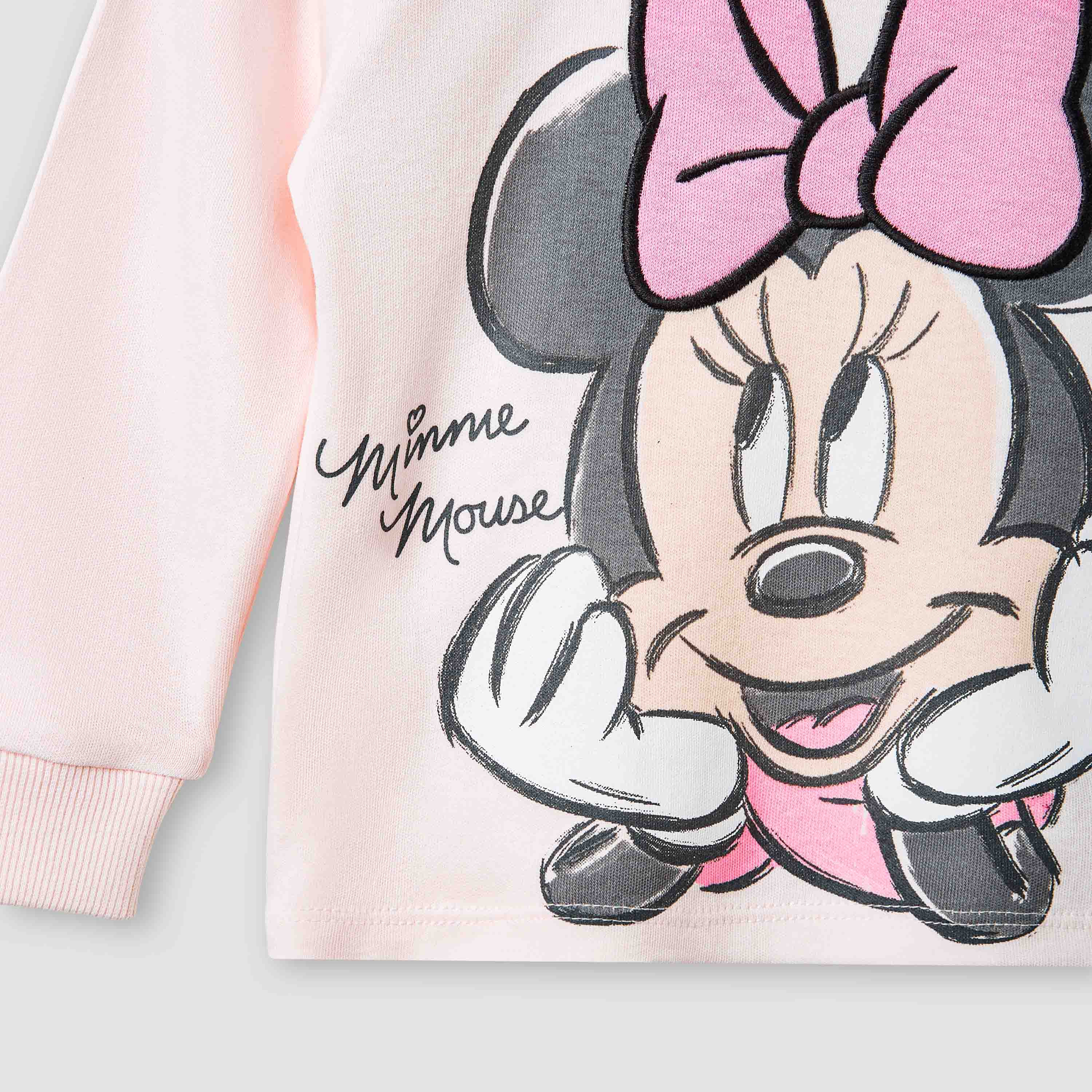 Disney Minnie Mouse Print T-shirt and Pyjama Set-baby-girls-clothing-nightwear-pyjamasets-image-5