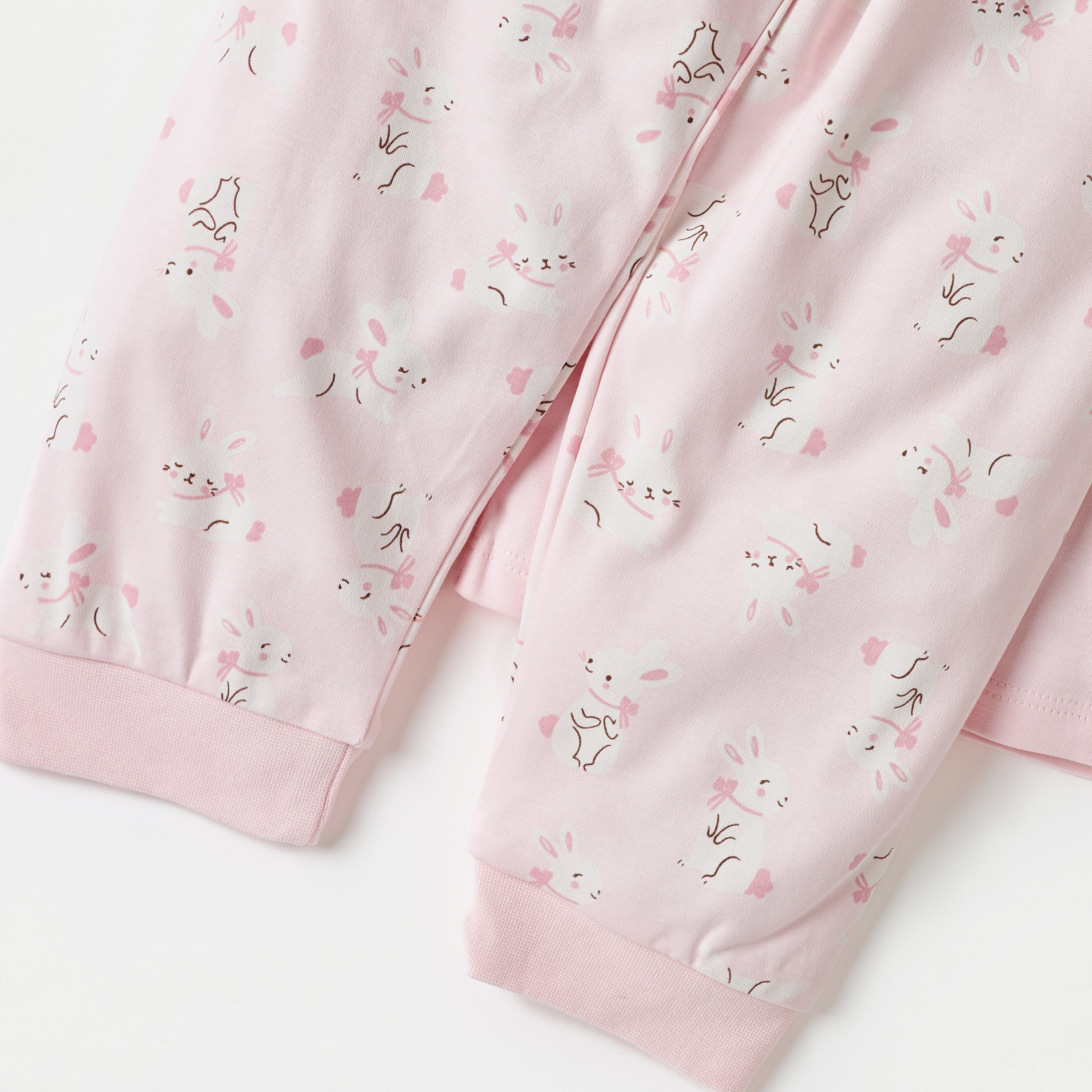 Juniors Bunny Applique Long Sleeves T-shirt and Pyjama Set-baby-girls-clothing-nightwear-pyjamasets-image-5