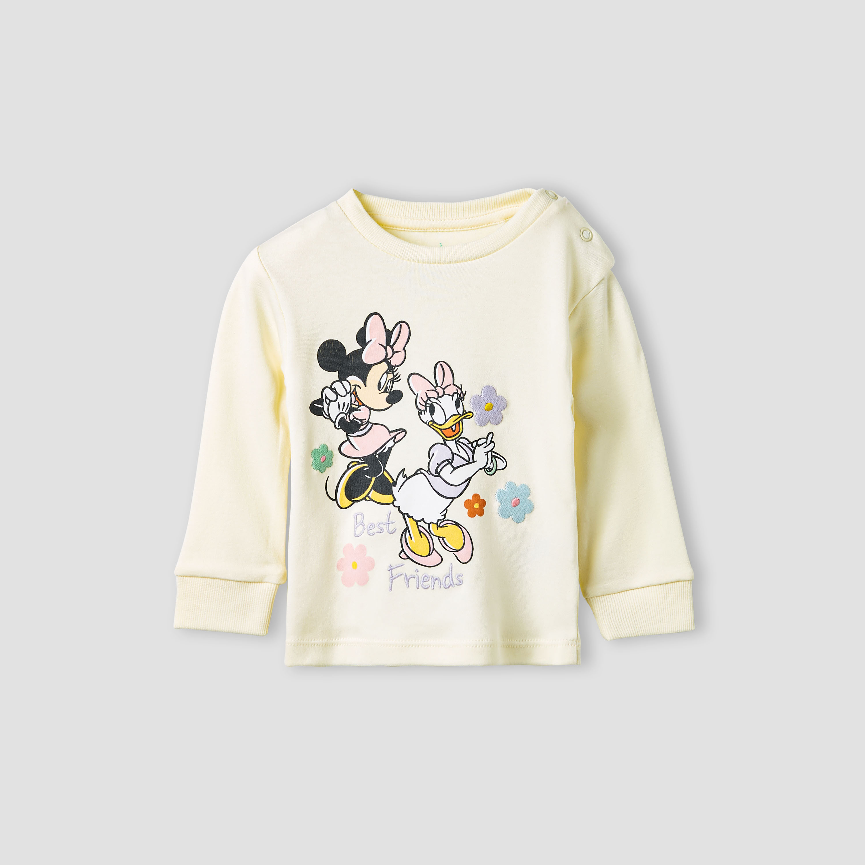Disney Minnie Mouse and Daisy Duck Print T-shirt and Pyjama Set-baby-girls-clothing-nightwear-pyjamasets-image-2