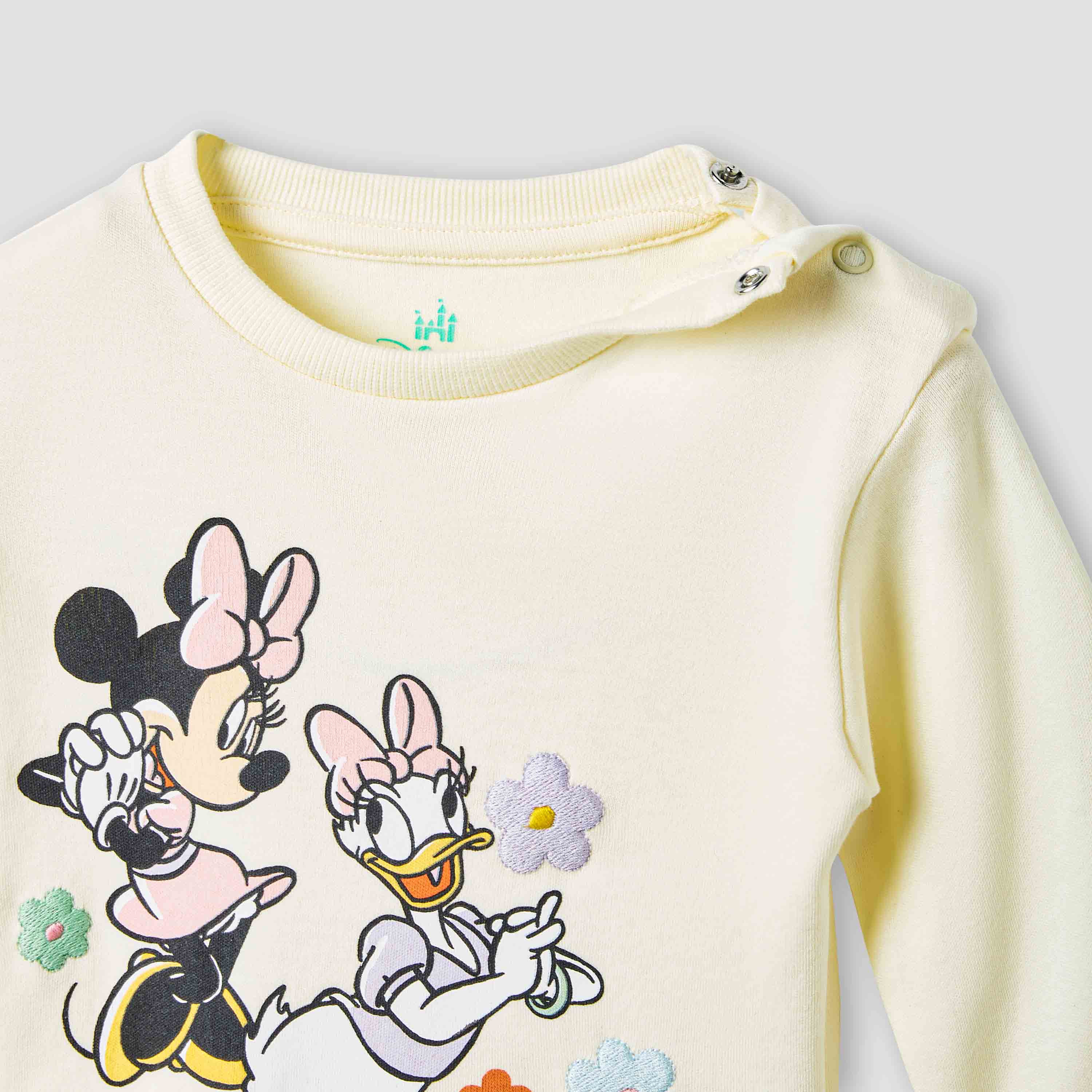 Disney Minnie Mouse and Daisy Duck Print T-shirt and Pyjama Set-baby-girls-clothing-nightwear-pyjamasets-image-4