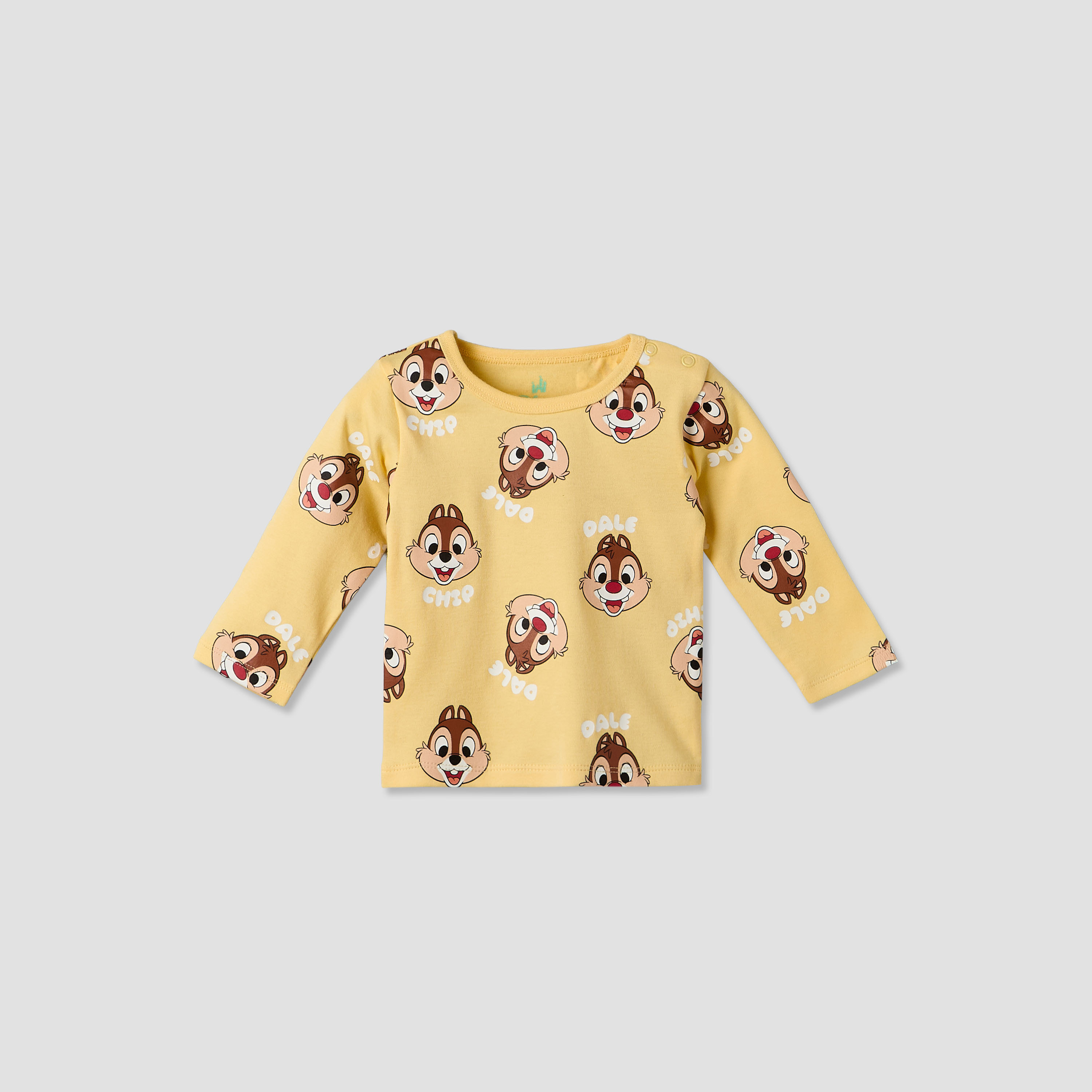 Disney Cotton Round Neck Long Sleeves Pyjama Set with Chip 'n Dale Print-baby-boys-clothing-nightwear-pyjamasets-image-3