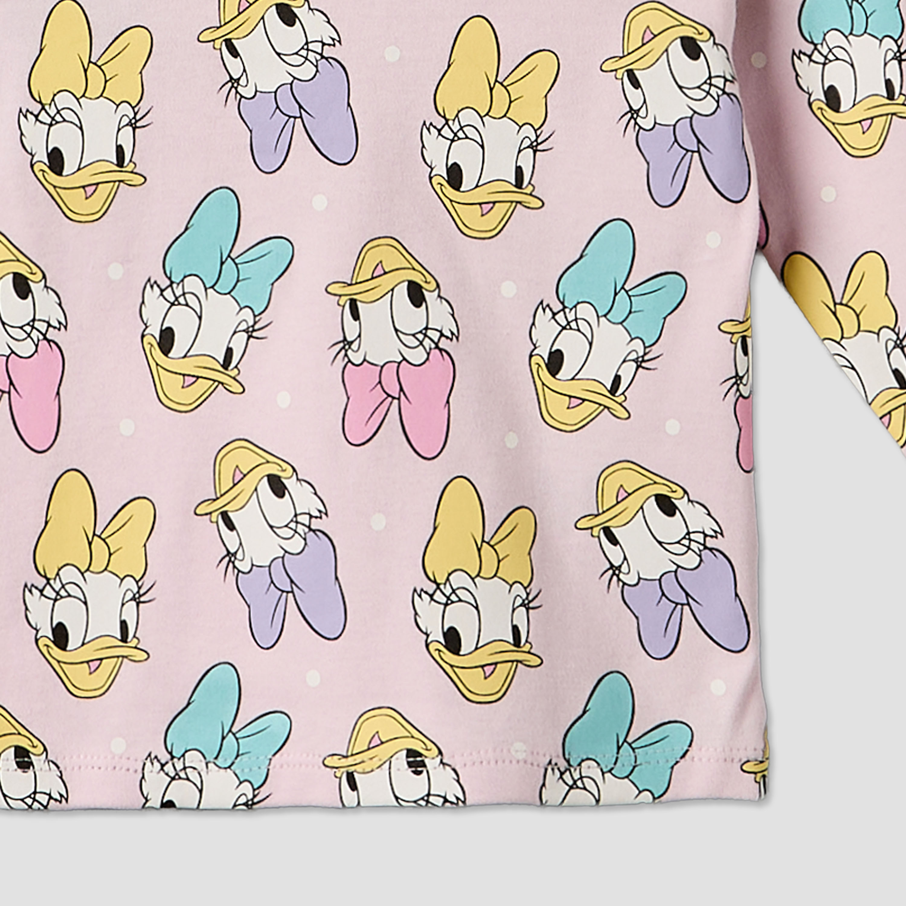Disney Cotton Round Neck Long Sleeves Pyjama Set with Daisy Duck Print-baby-girls-clothing-nightwear-pyjamasets-image-6