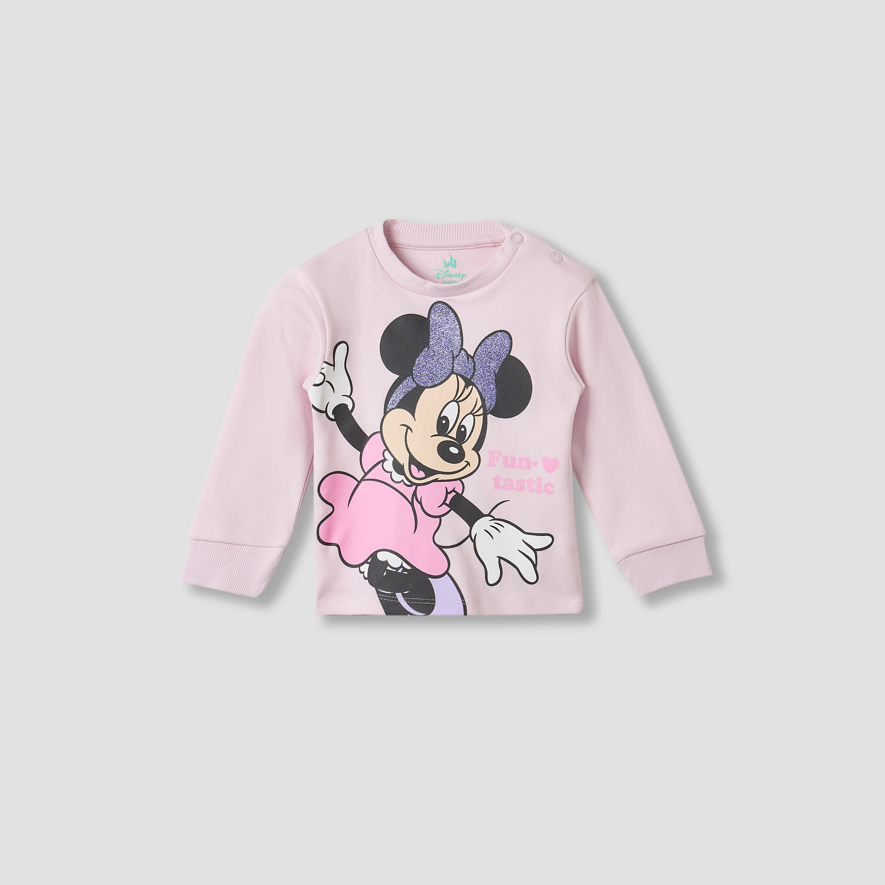 Disney Pyjama Set with Minnie Mouse Print - Cotton - Long Sleeves - Crew Neck-baby-girls-clothing-nightwear-pyjamasets-image-2