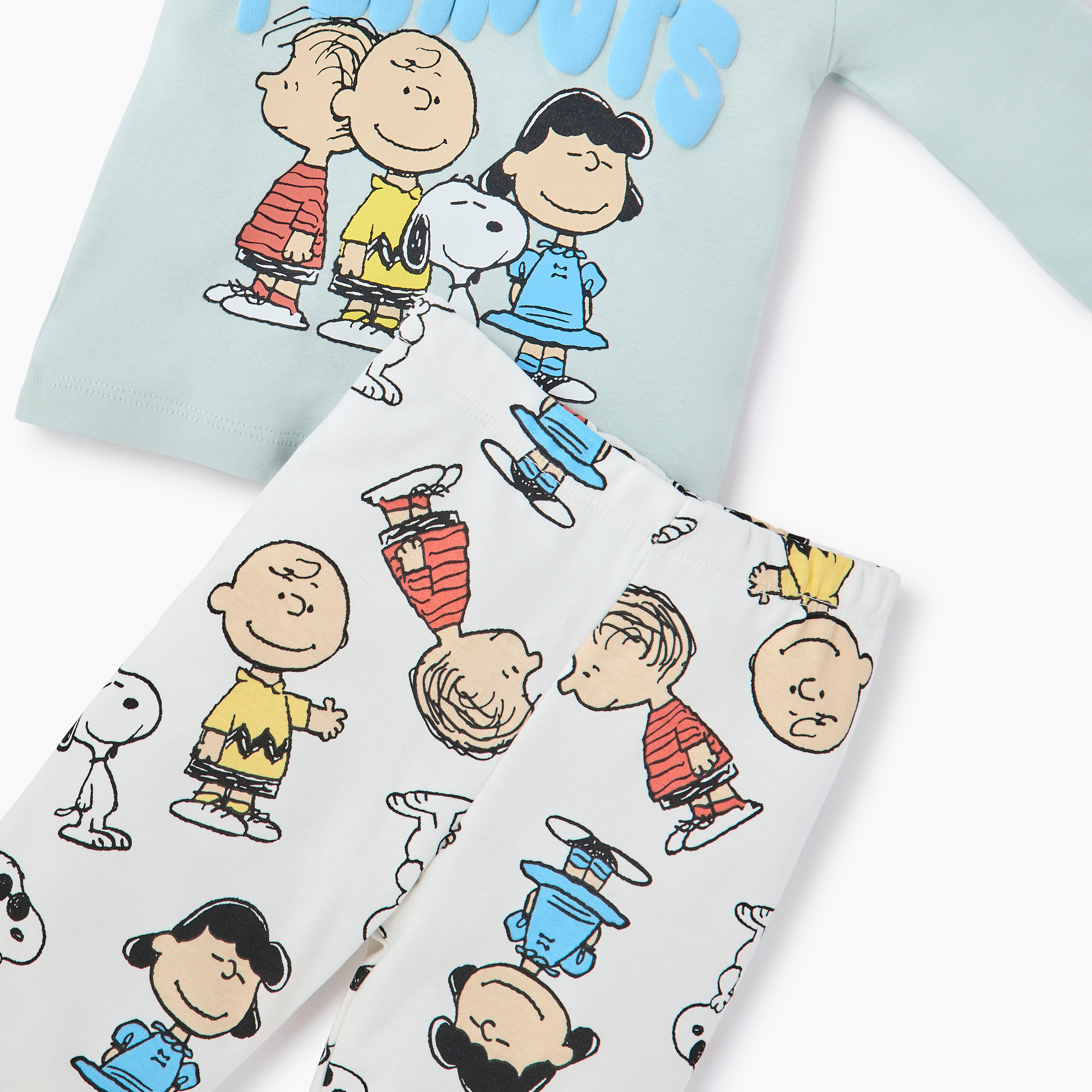 PEANUTS Print T-shirt and Pyjama Set-baby-boys-clothing-nightwear-pyjamasets-image-5