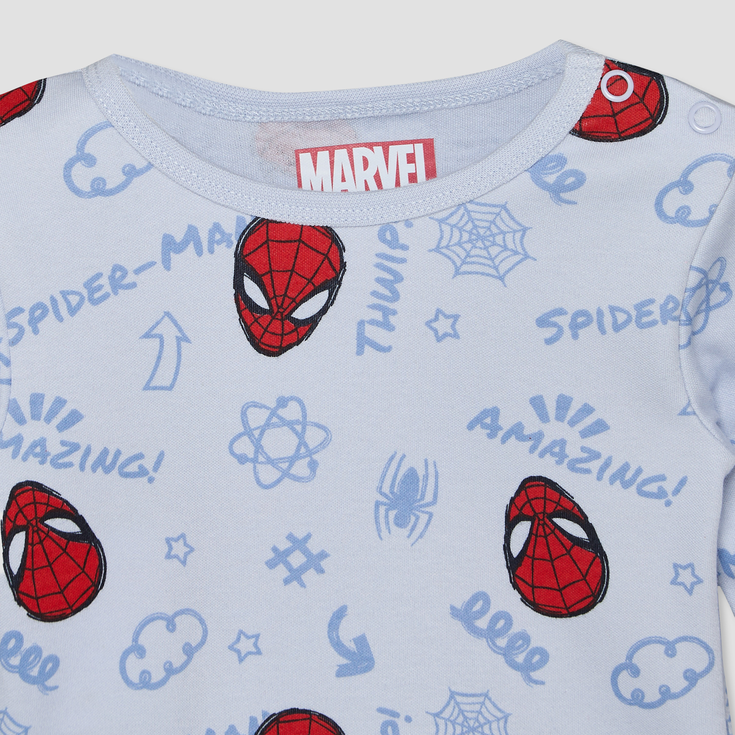 Disney Cotton Crew Neck Long Sleeves Pyjama Set with Spider-Man Print-baby-boys-clothing-nightwear-pyjamasets-image-7