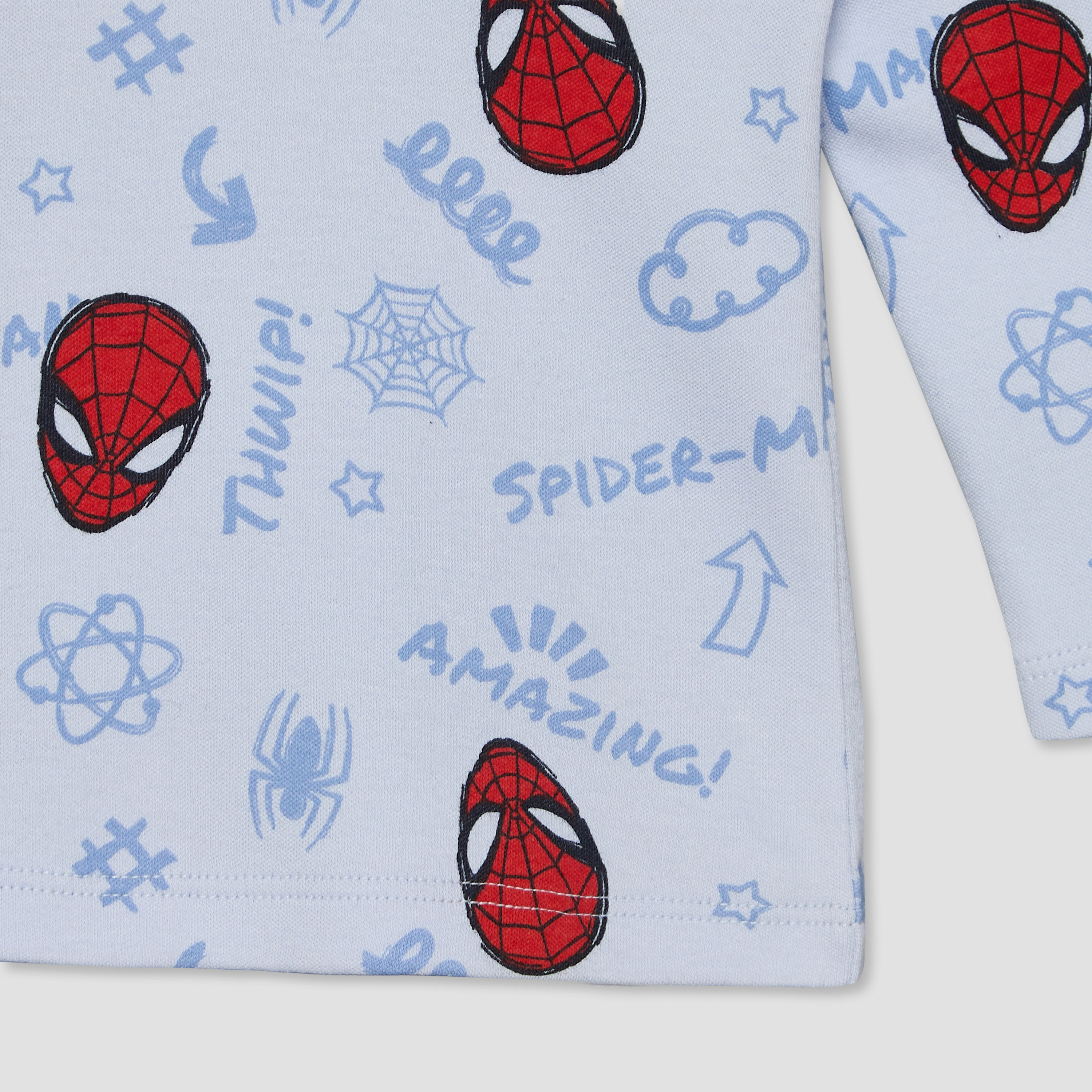 Disney Cotton Crew Neck Long Sleeves Pyjama Set with Spider-Man Print-baby-boys-clothing-nightwear-pyjamasets-image-8