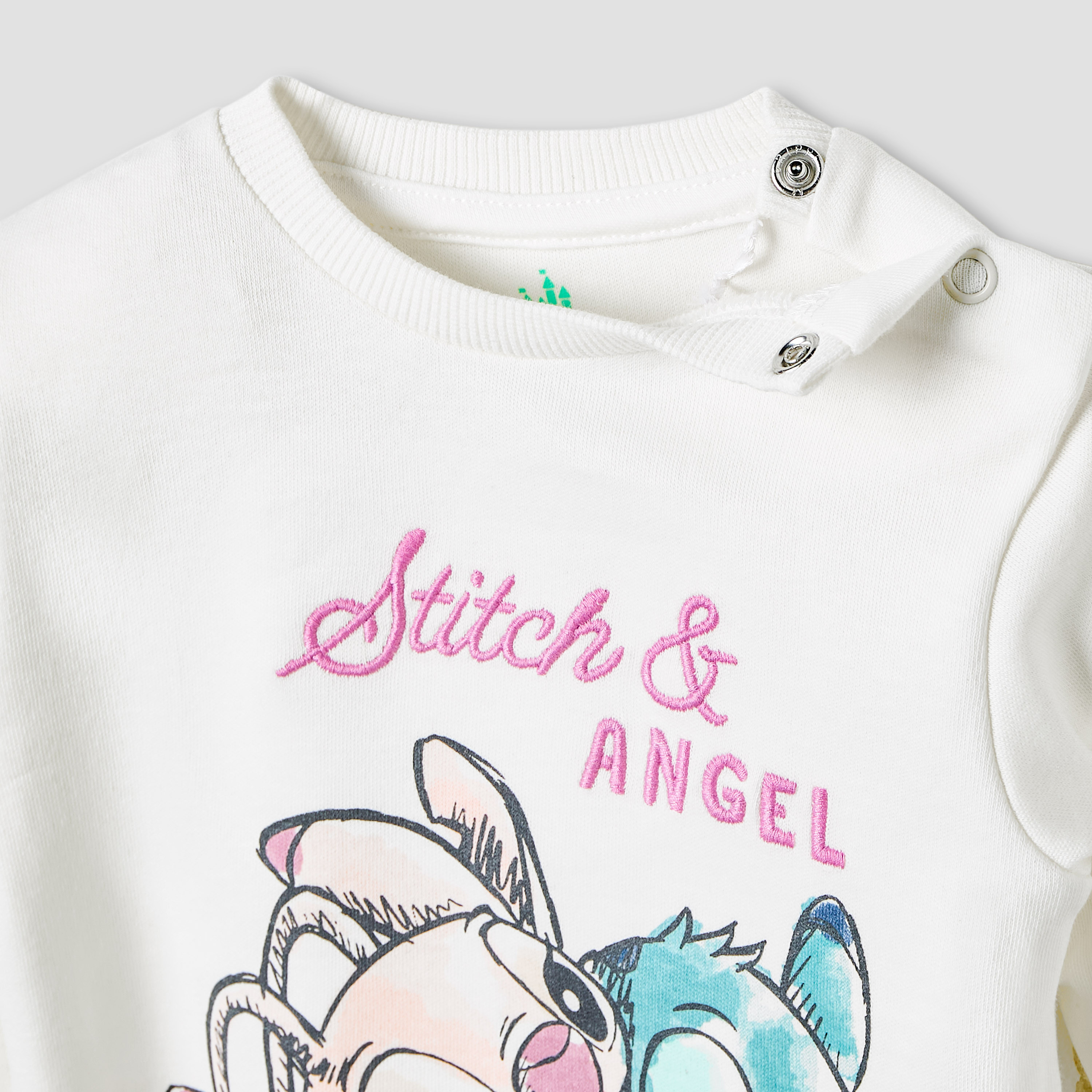 Disney Pyjama Set with Stitch and Angel Print - Cotton - Long Sleeves - Crew Neck-baby-boys-clothing-nightwear-pyjamasets-image-4