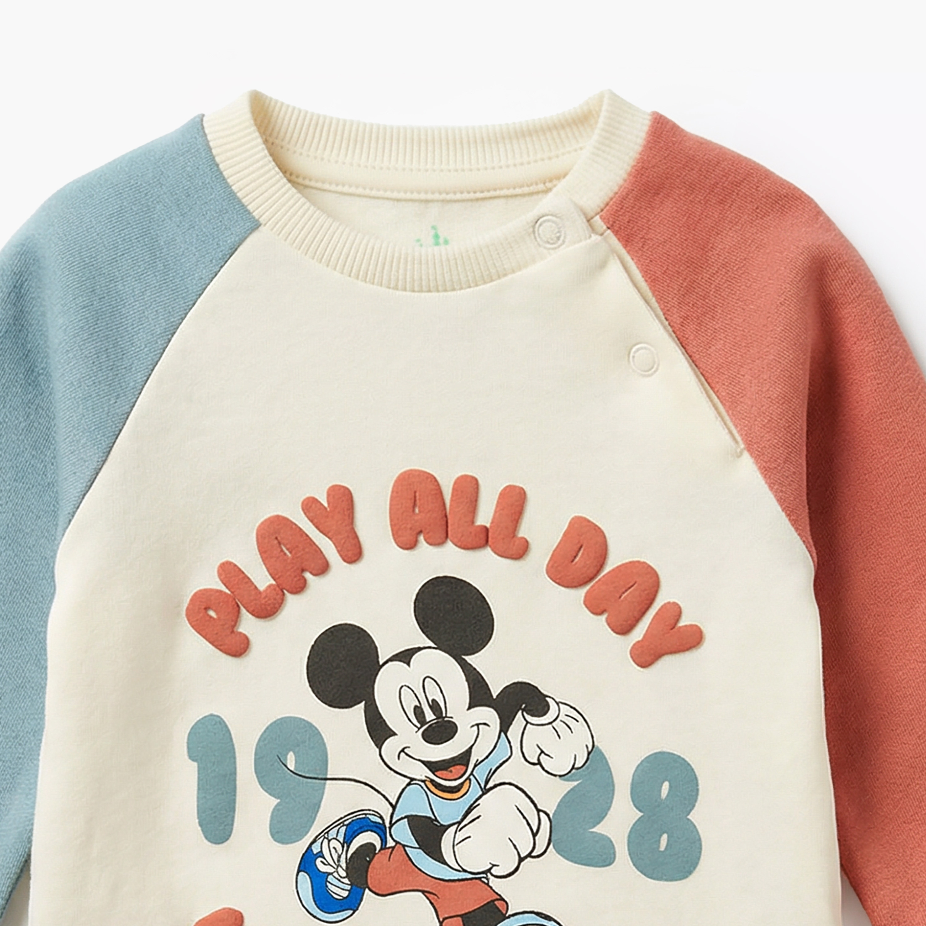 Disney Cotton Crew Neck Long Sleeves Pyjama Set with Mickey Mouse Print-baby-boys-clothing-nightwear-pyjamasets-image-5