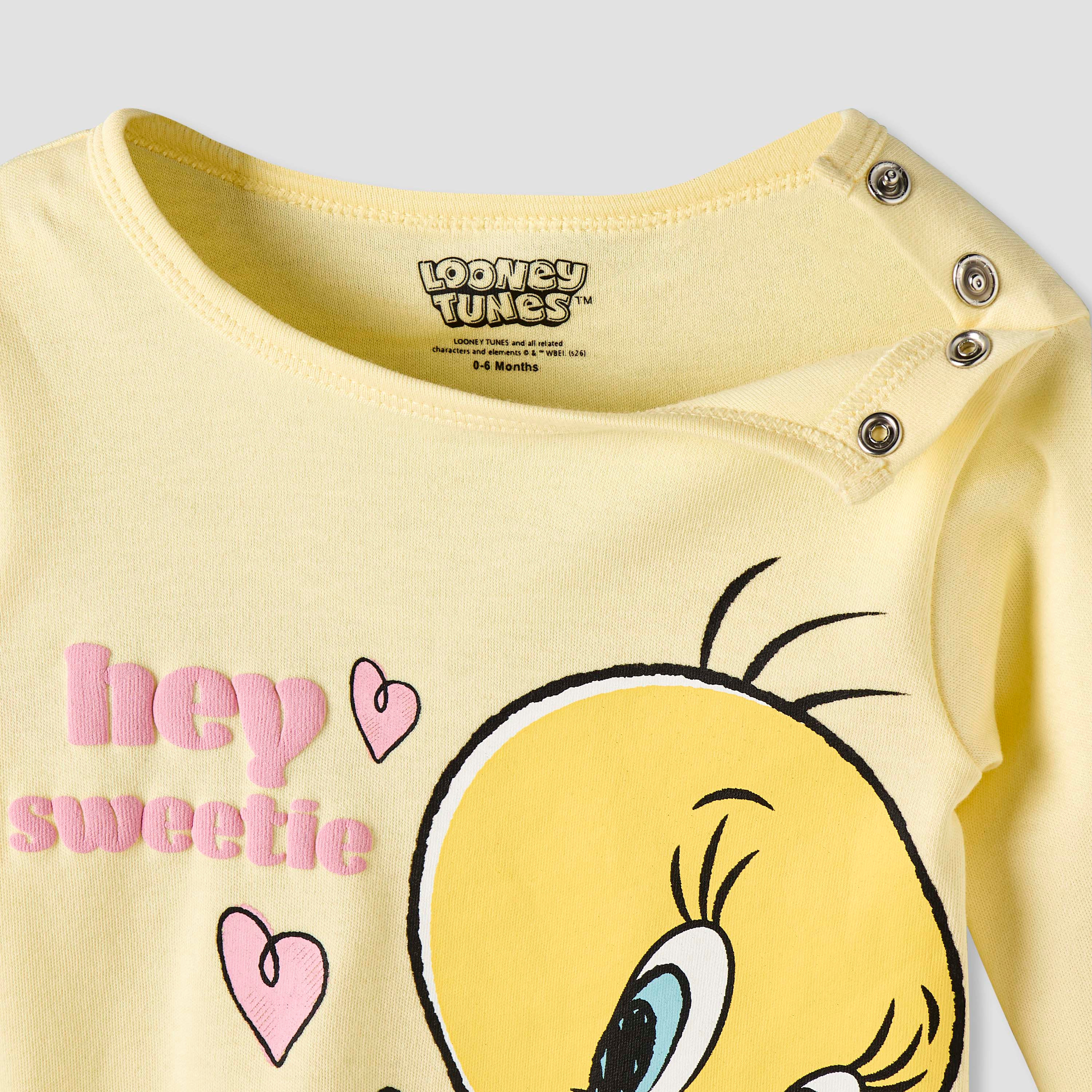 Disney Cotton Long Sleeves Pyjama Set with Tweety Print-baby-girls-clothing-nightwear-pyjamasets-image-7