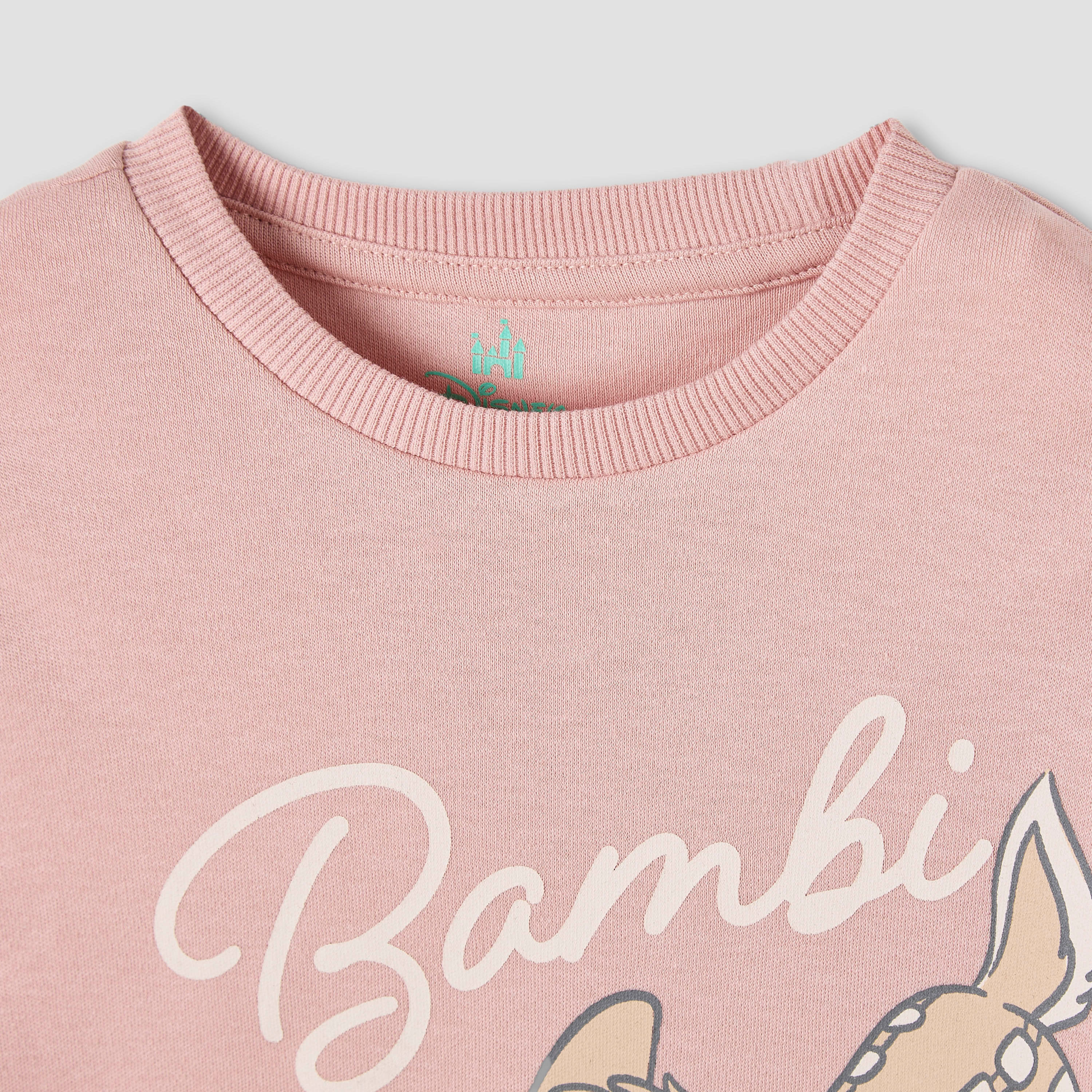 Disney Pyjama Set with Bambi Print - Cotton - Long Sleeves - Round Neck-baby-girls-clothing-nightwear-pyjamasets-image-4
