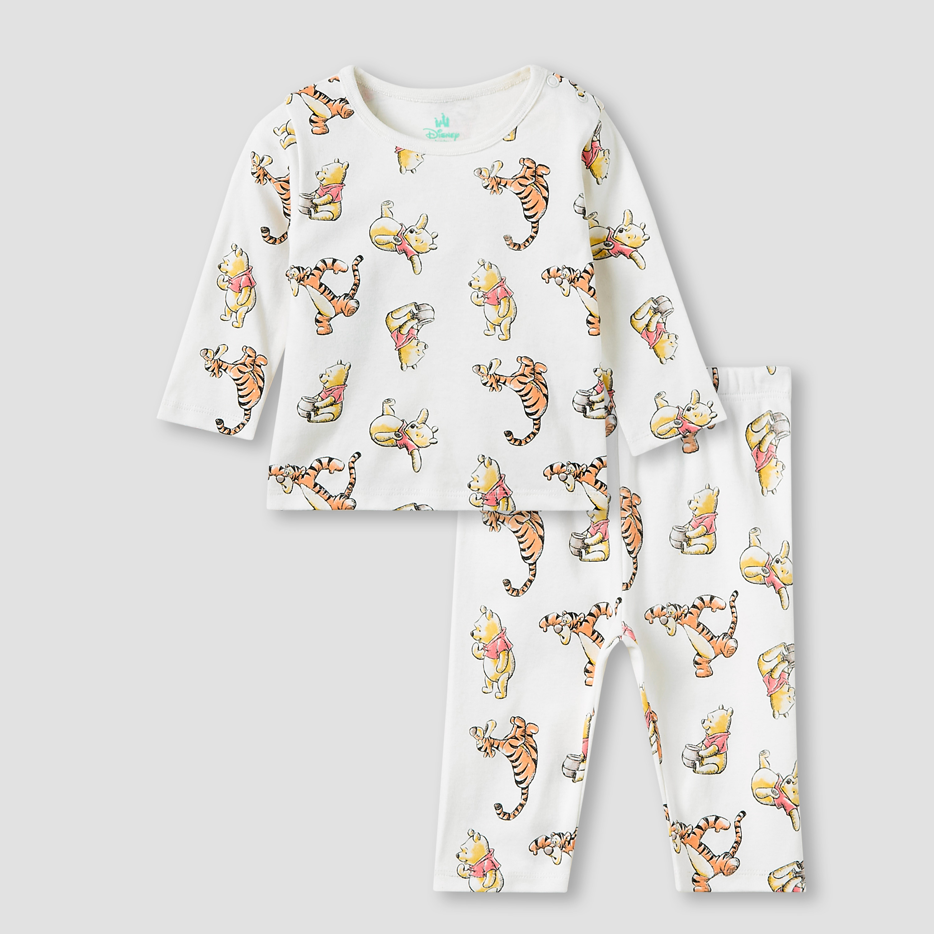 Juniors Pyjama Set with Winnie the Pooh and Tigger Print - Cotton - Long Sleeves-promo_babyshop_Buy3for79_KSA130126-image-1