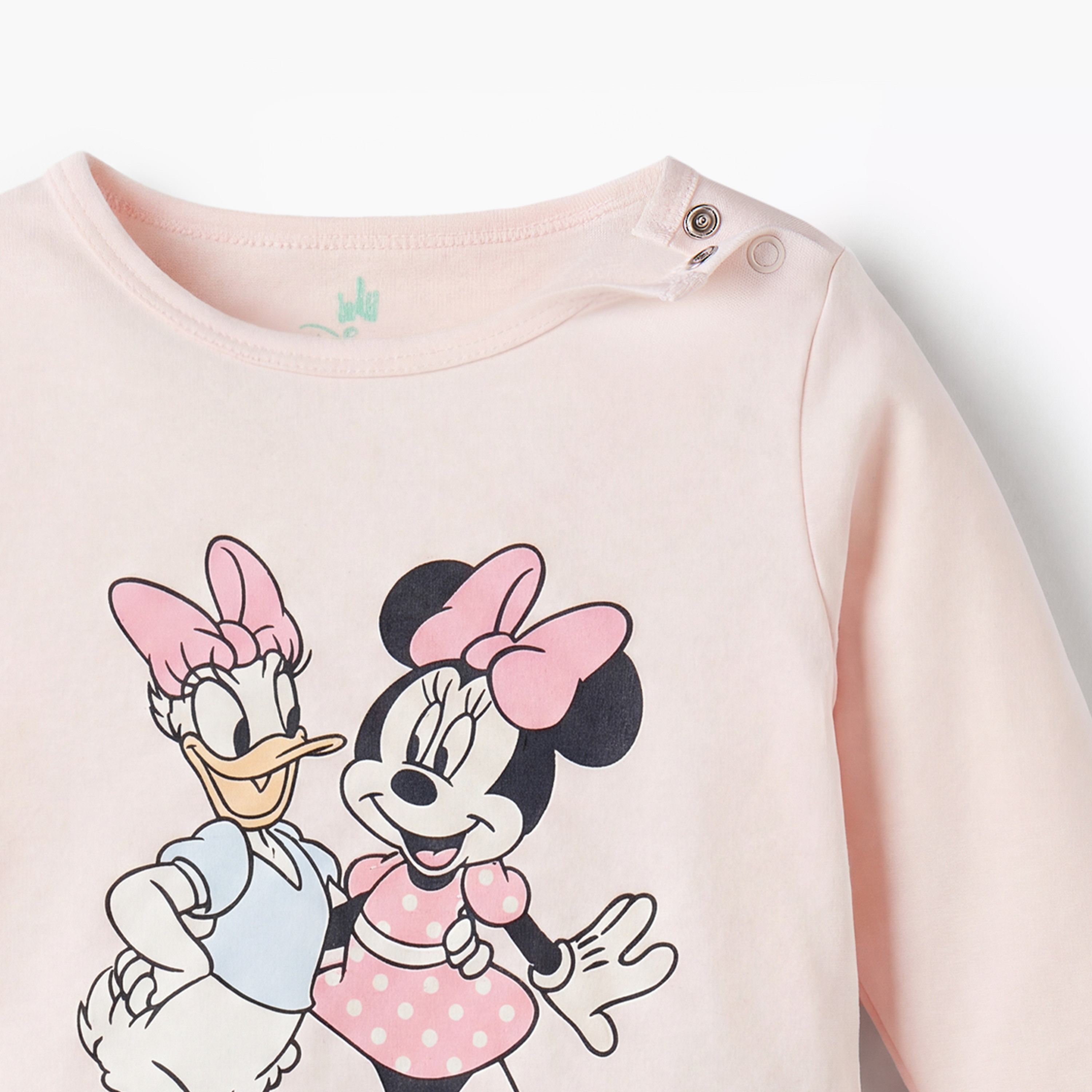 Disney Cotton Round Neck Long Sleeves Pyjama Set with Minnie Mouse and Daisy Duck Print-baby-girls-clothing-nightwear-pyjamasets-image-6