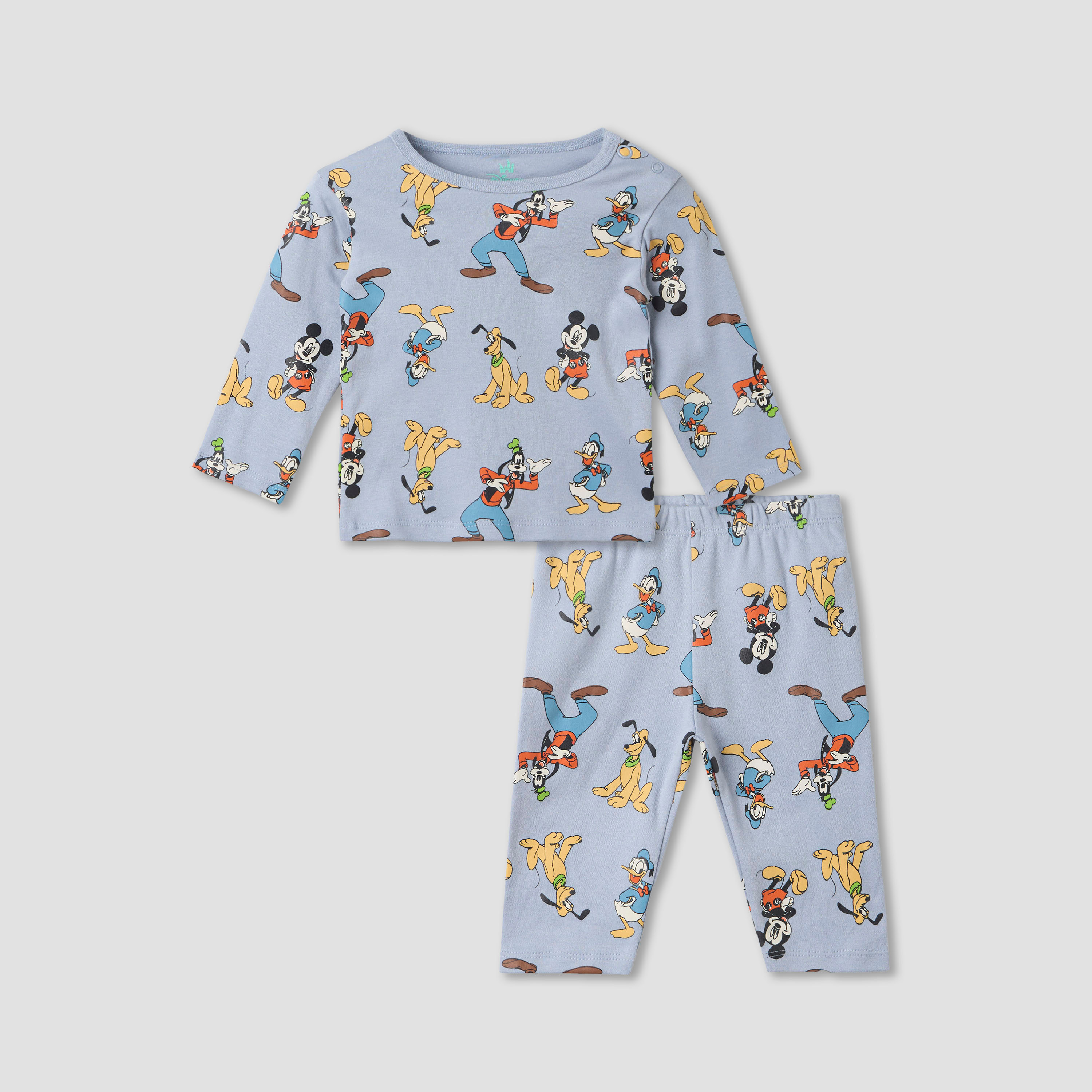 Disney Mickey Mouse and Friends Print T-shirt and Pyjama Set-promo_babyshop_Buy3for79_KSA130126-image-1